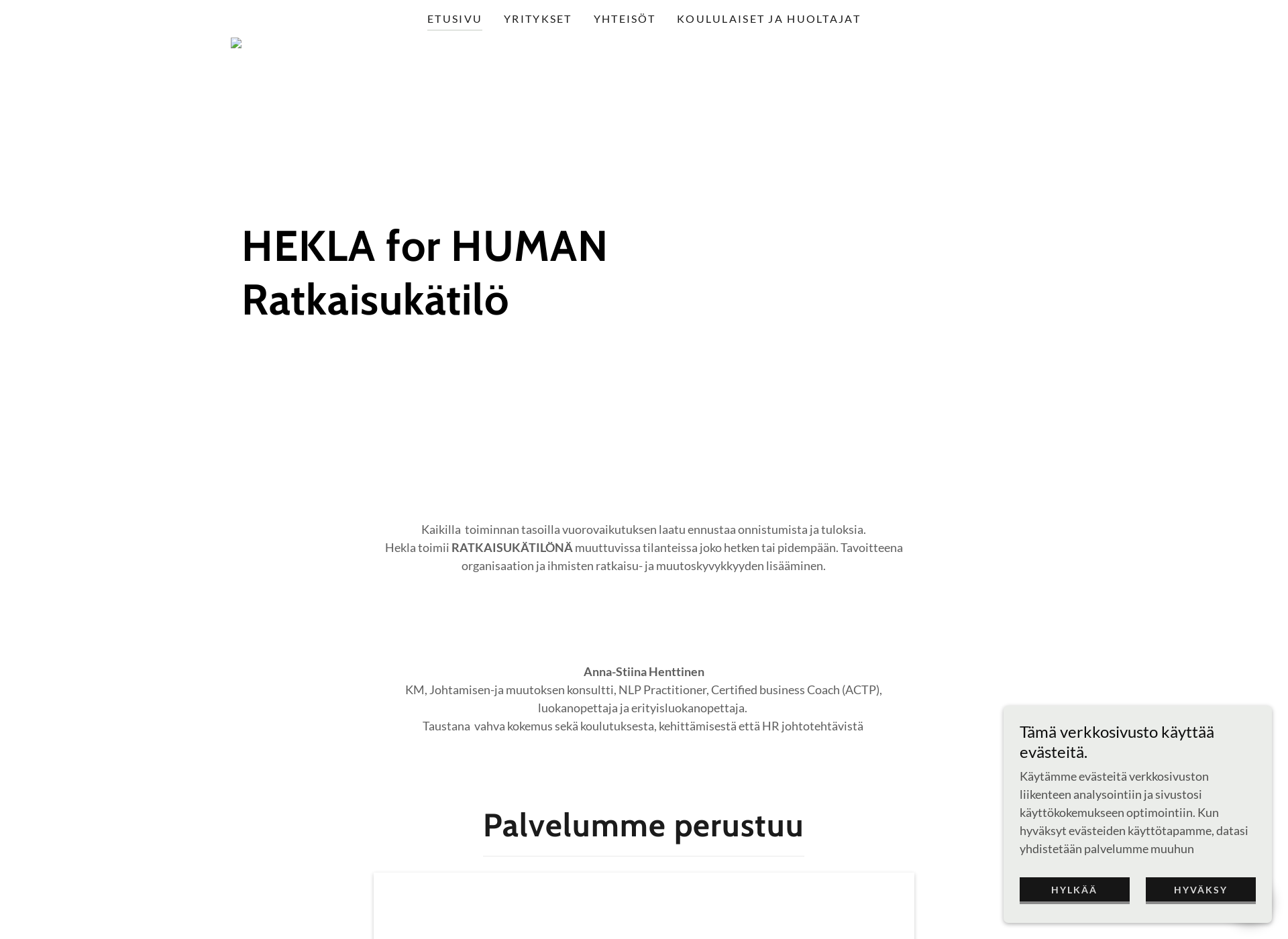 Screenshot for hekla.fi