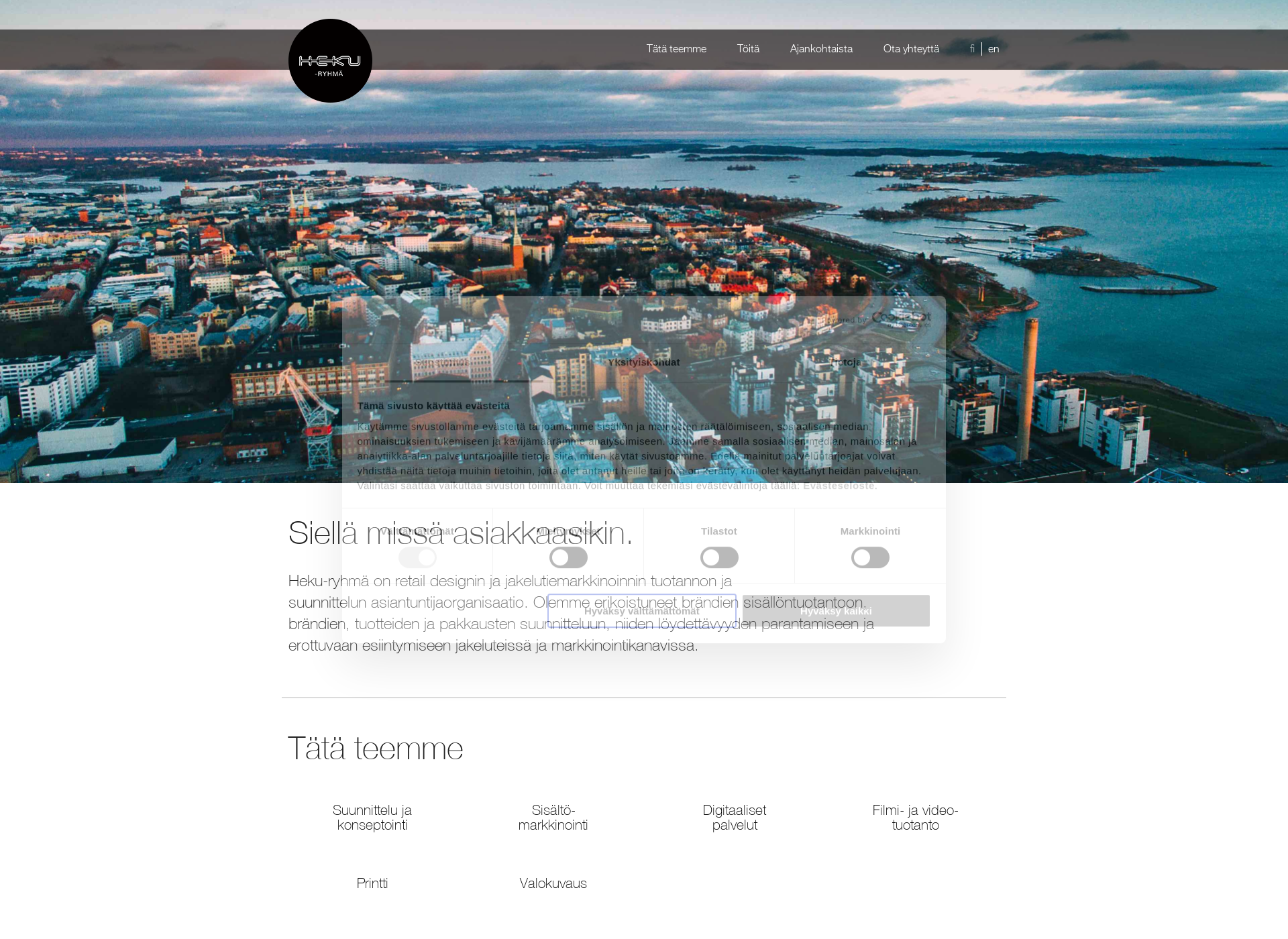 Screenshot for hekuryhmä.fi