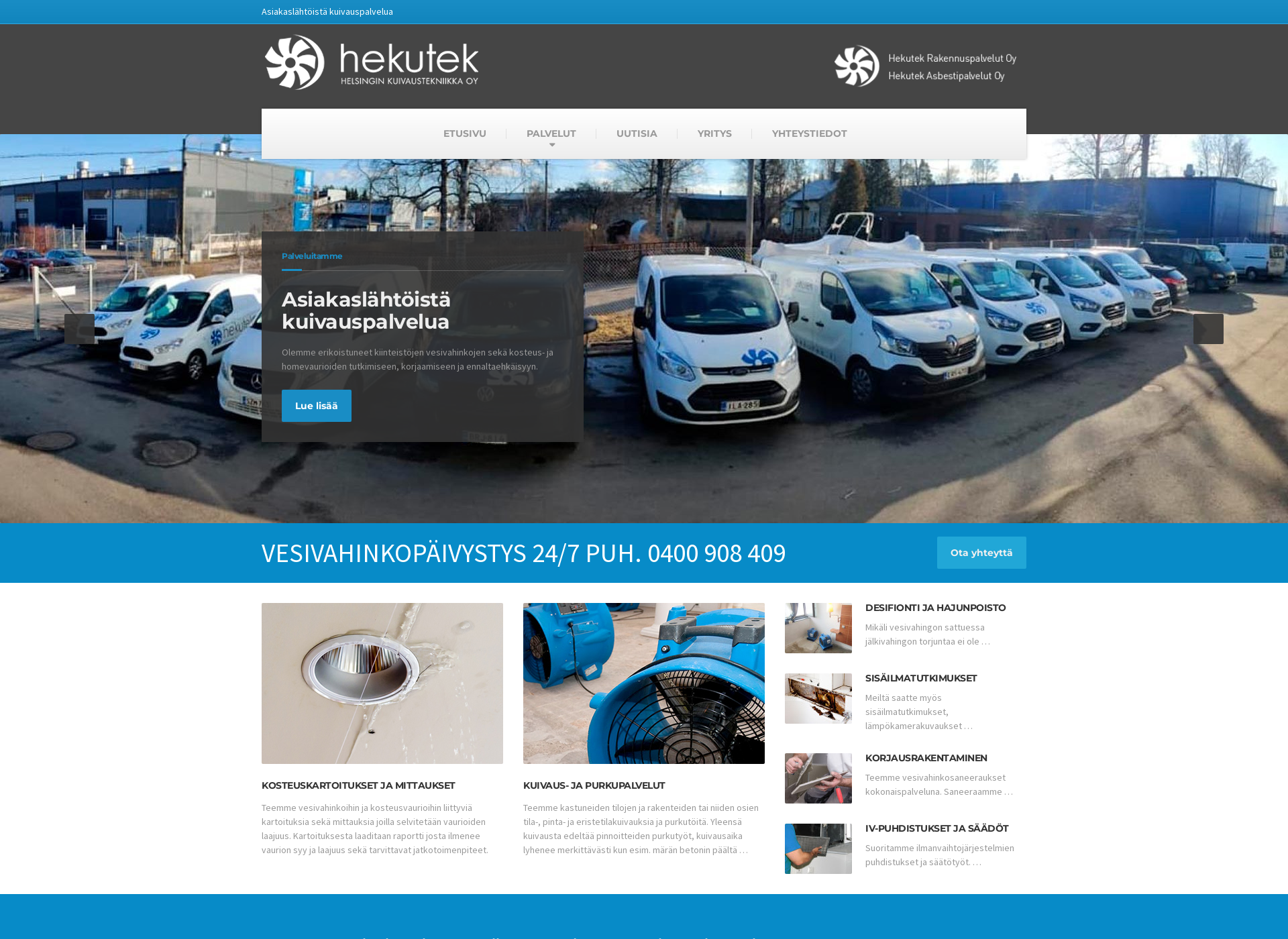 Screenshot for hekutek.fi