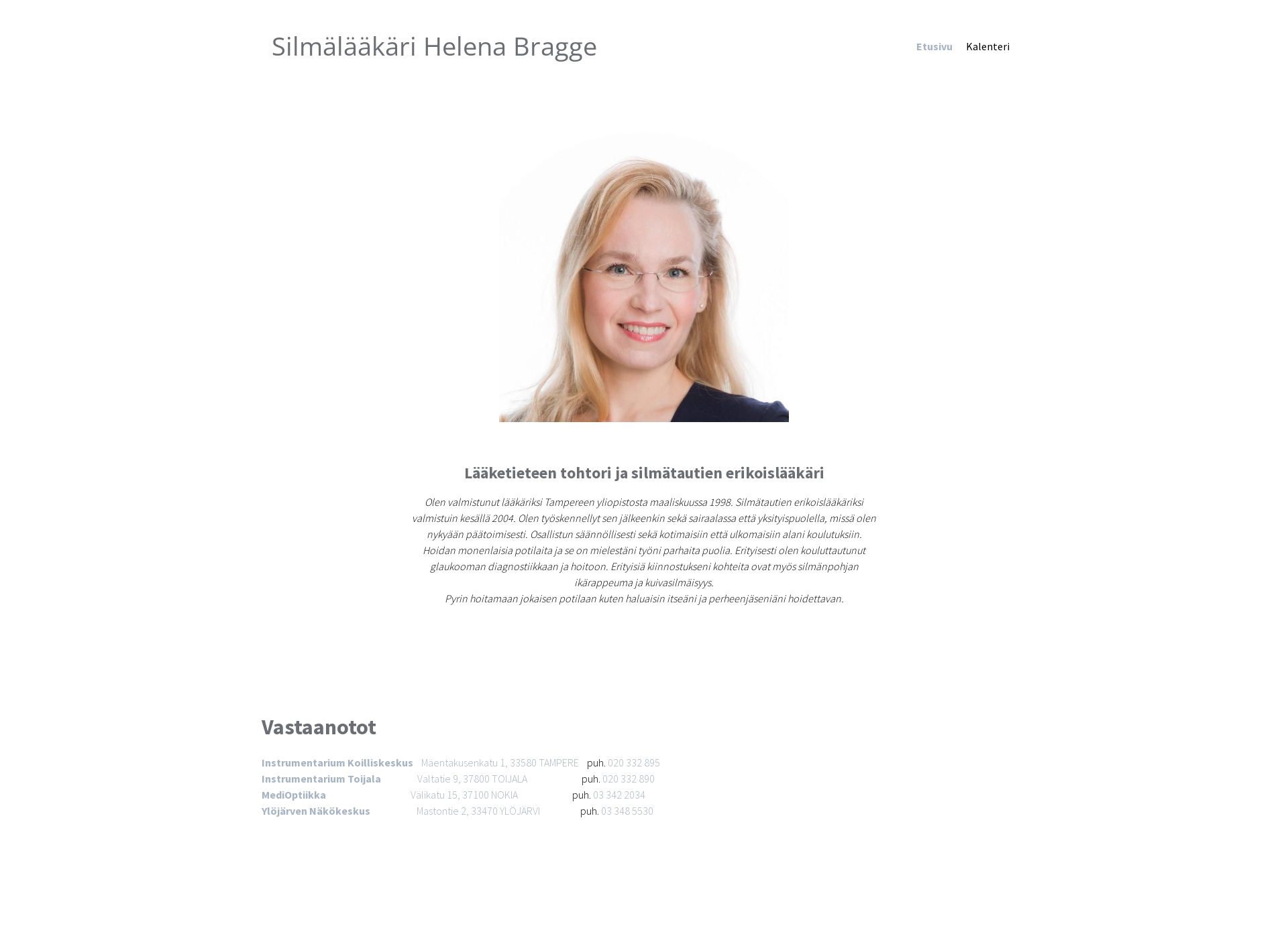 Screenshot for helenabragge.fi