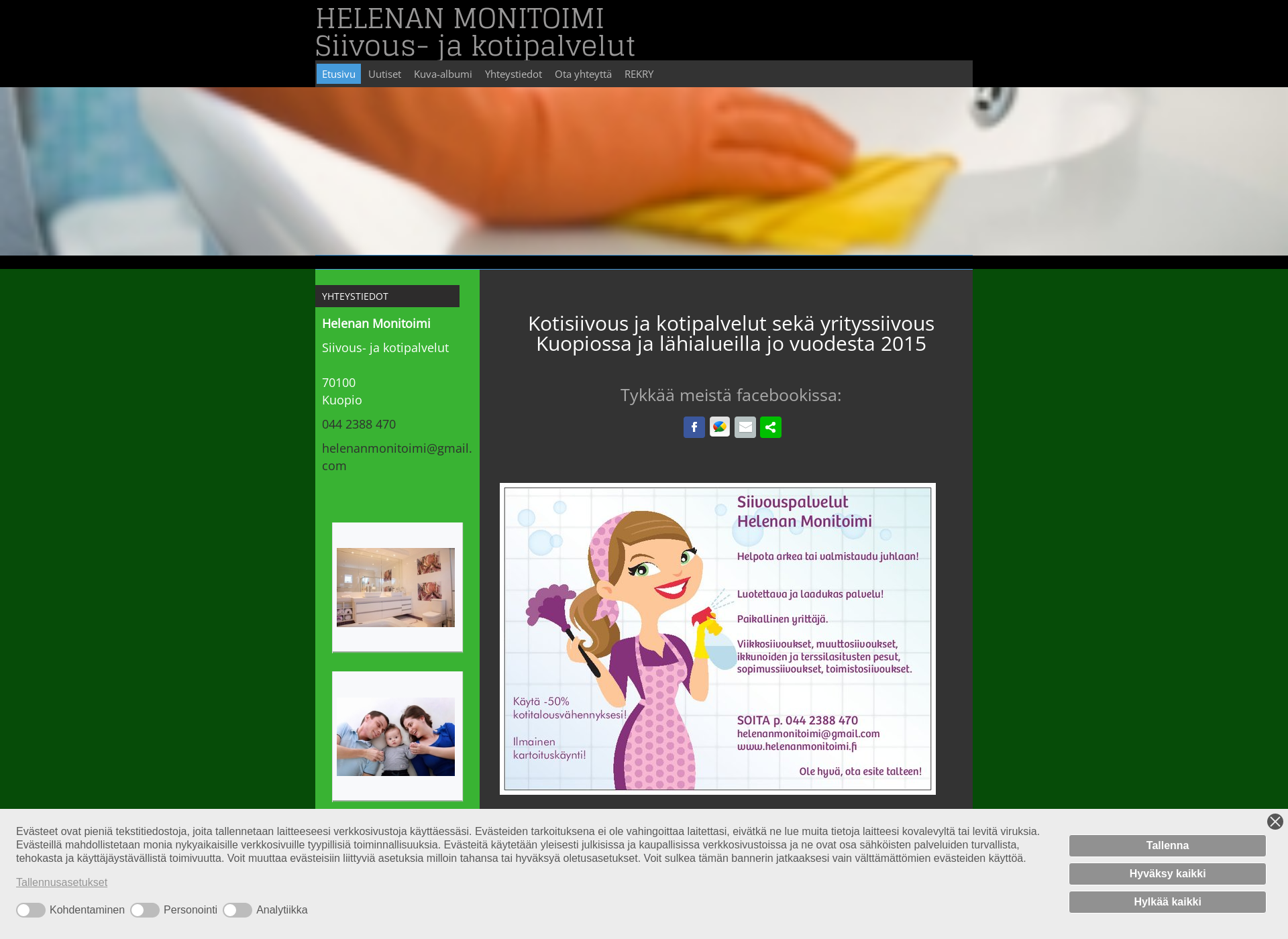 Screenshot for helenanmonitoimi.fi