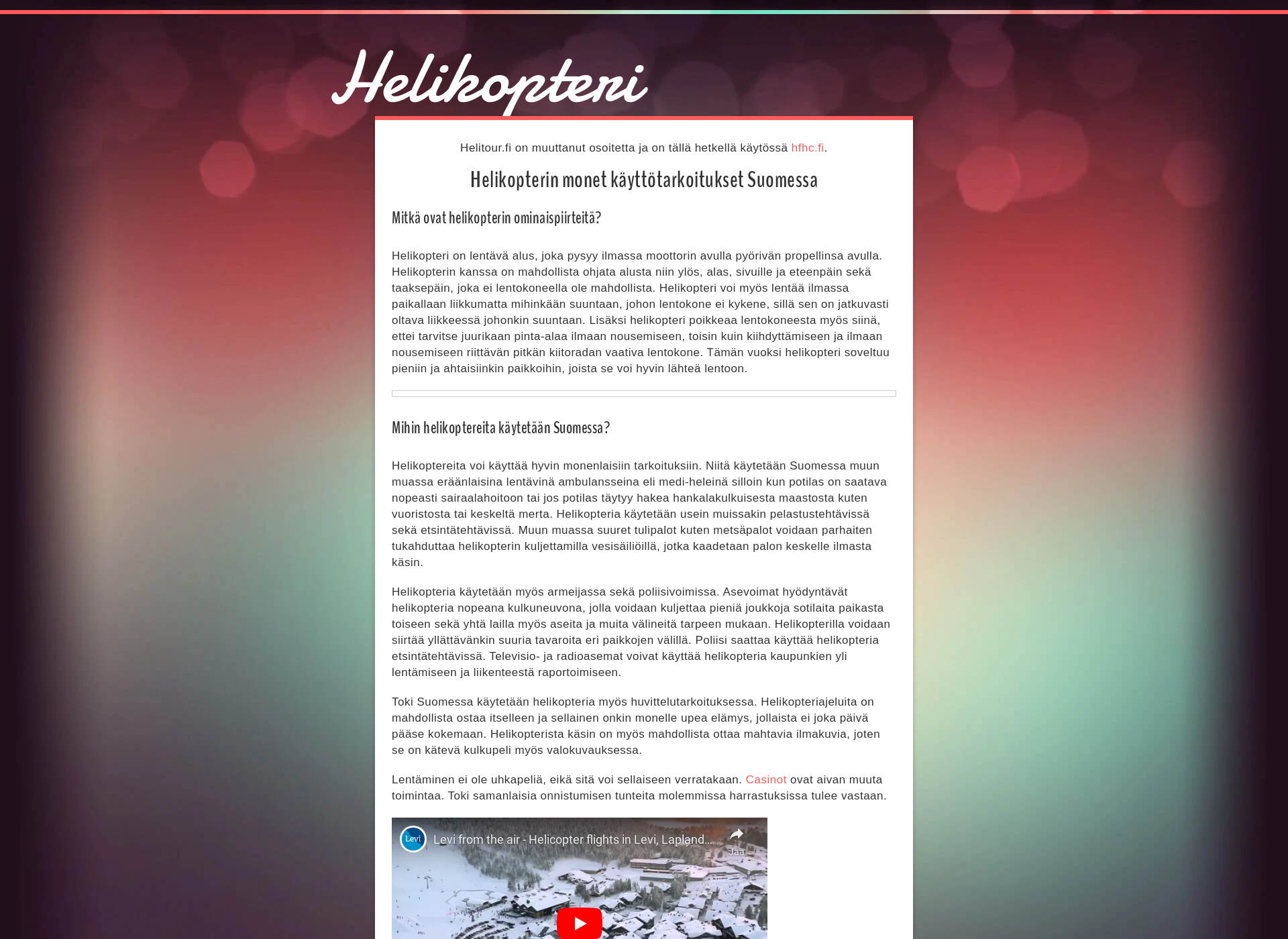 Screenshot for helitour.fi