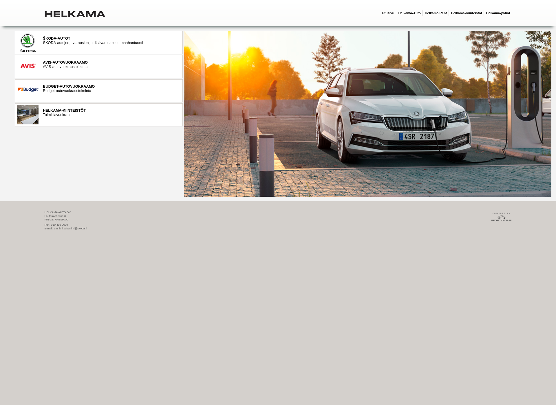 Skärmdump för helkama-auto.fi