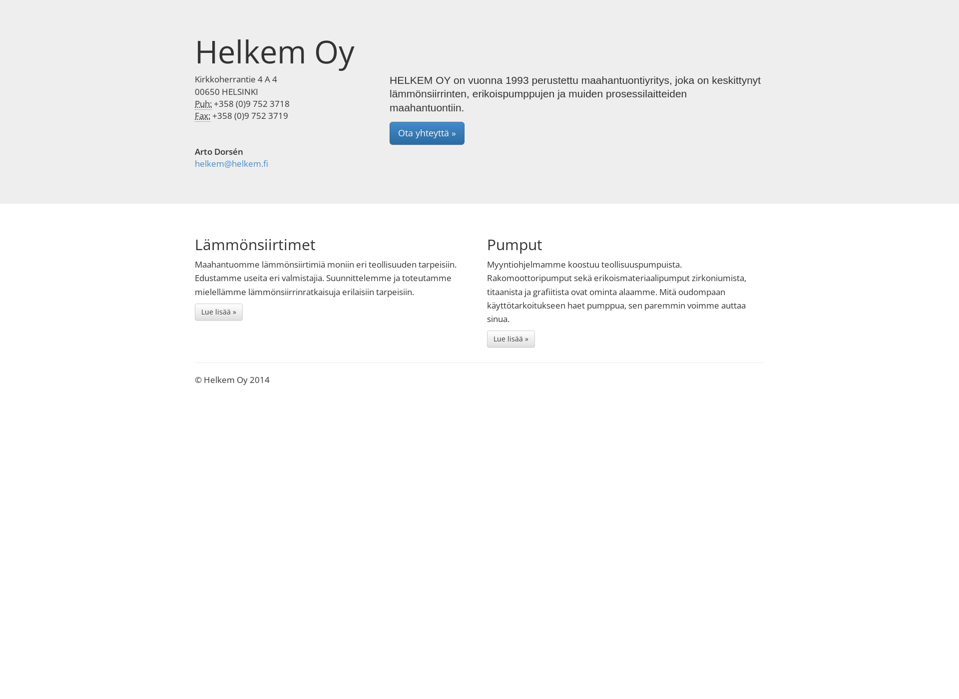 Screenshot for helkem.fi