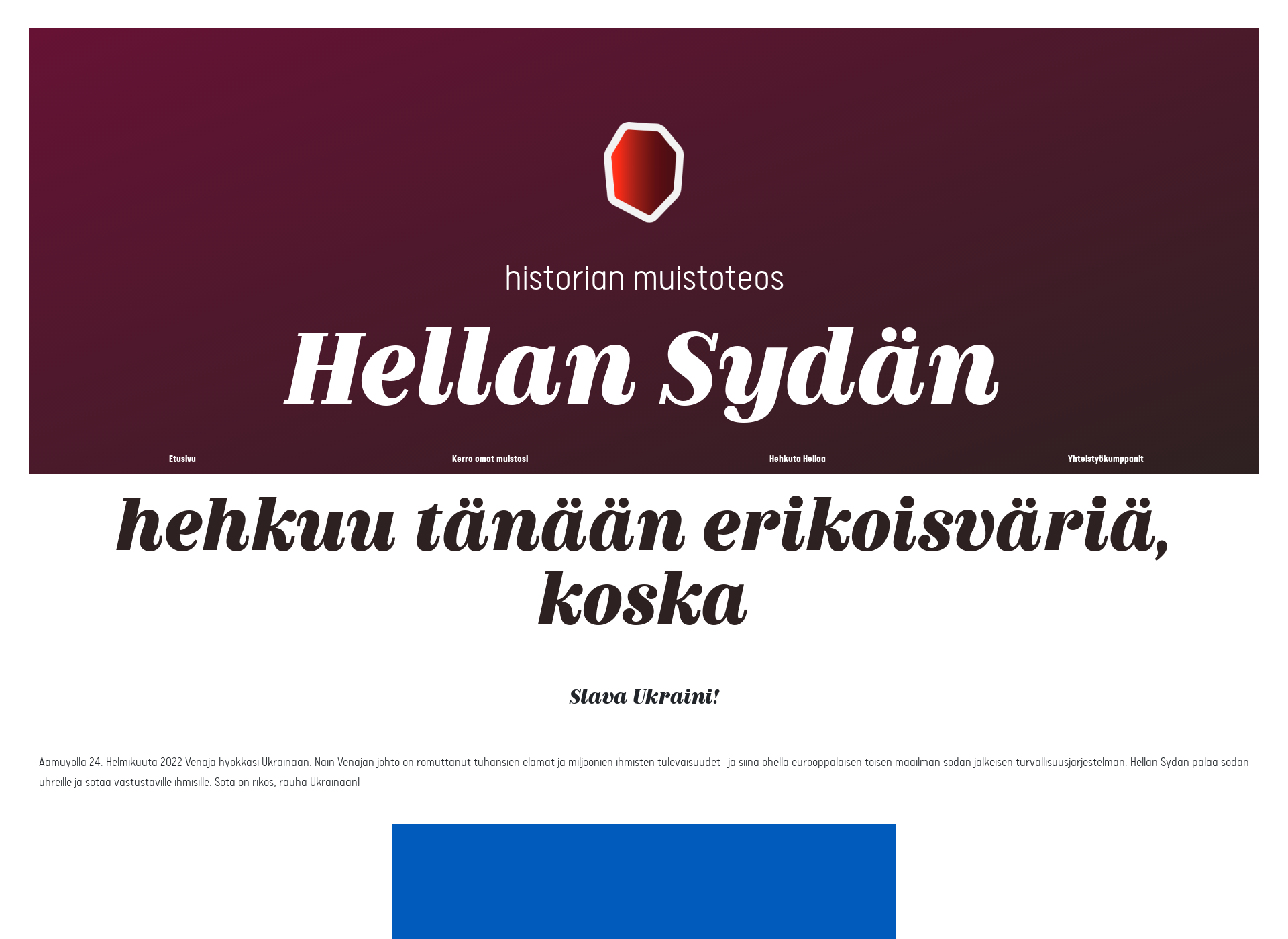 Skärmdump för hellansydan.fi