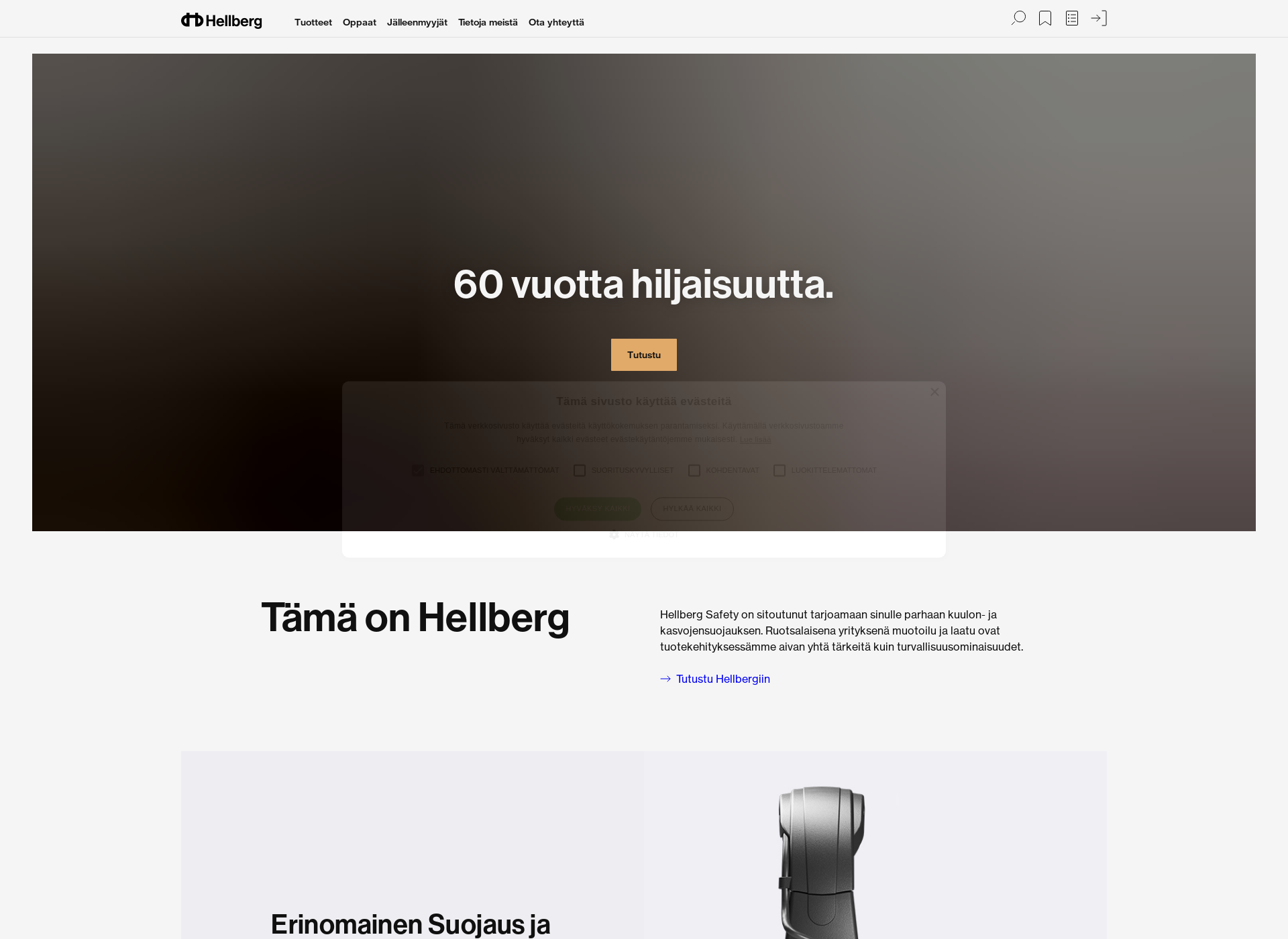 Näyttökuva hellbergsafety.fi