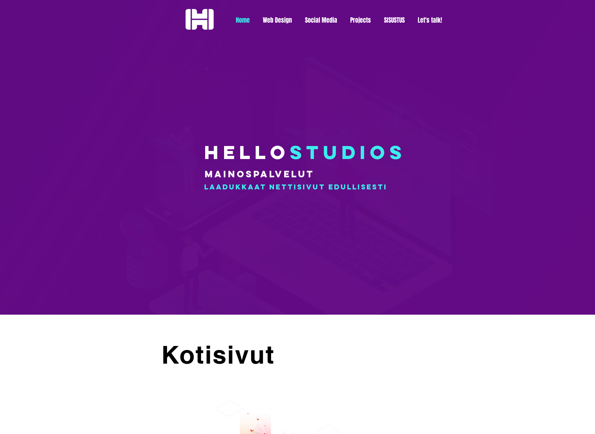 Skärmdump för hellostudios.fi