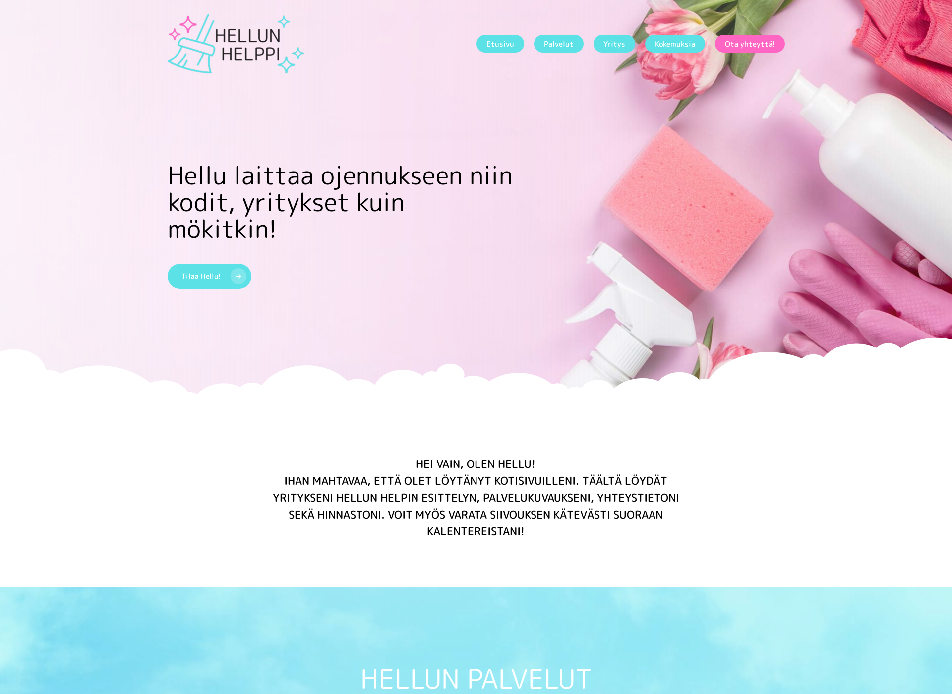 Skärmdump för hellunhelppi.fi