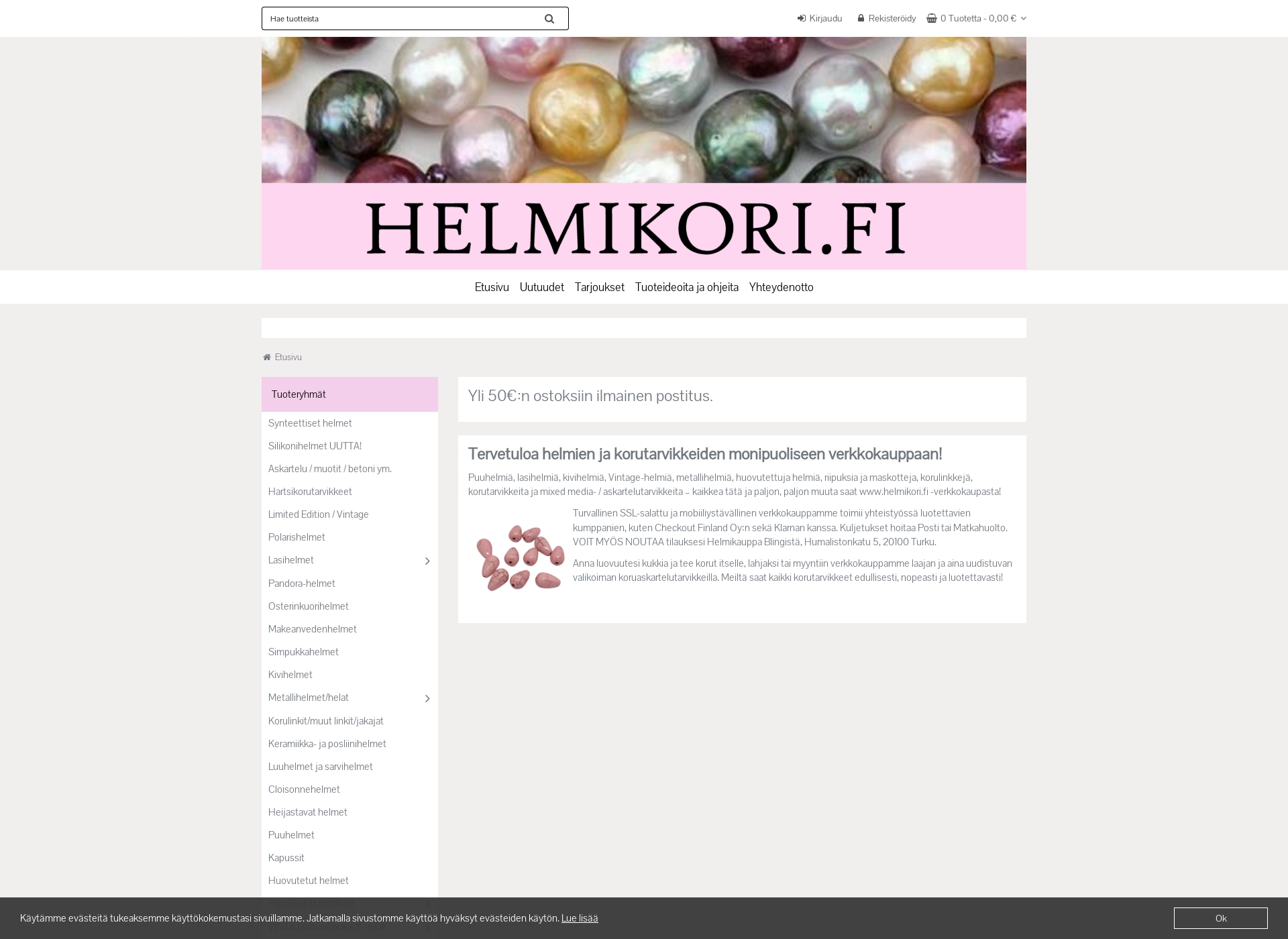 Screenshot for helmikori.fi