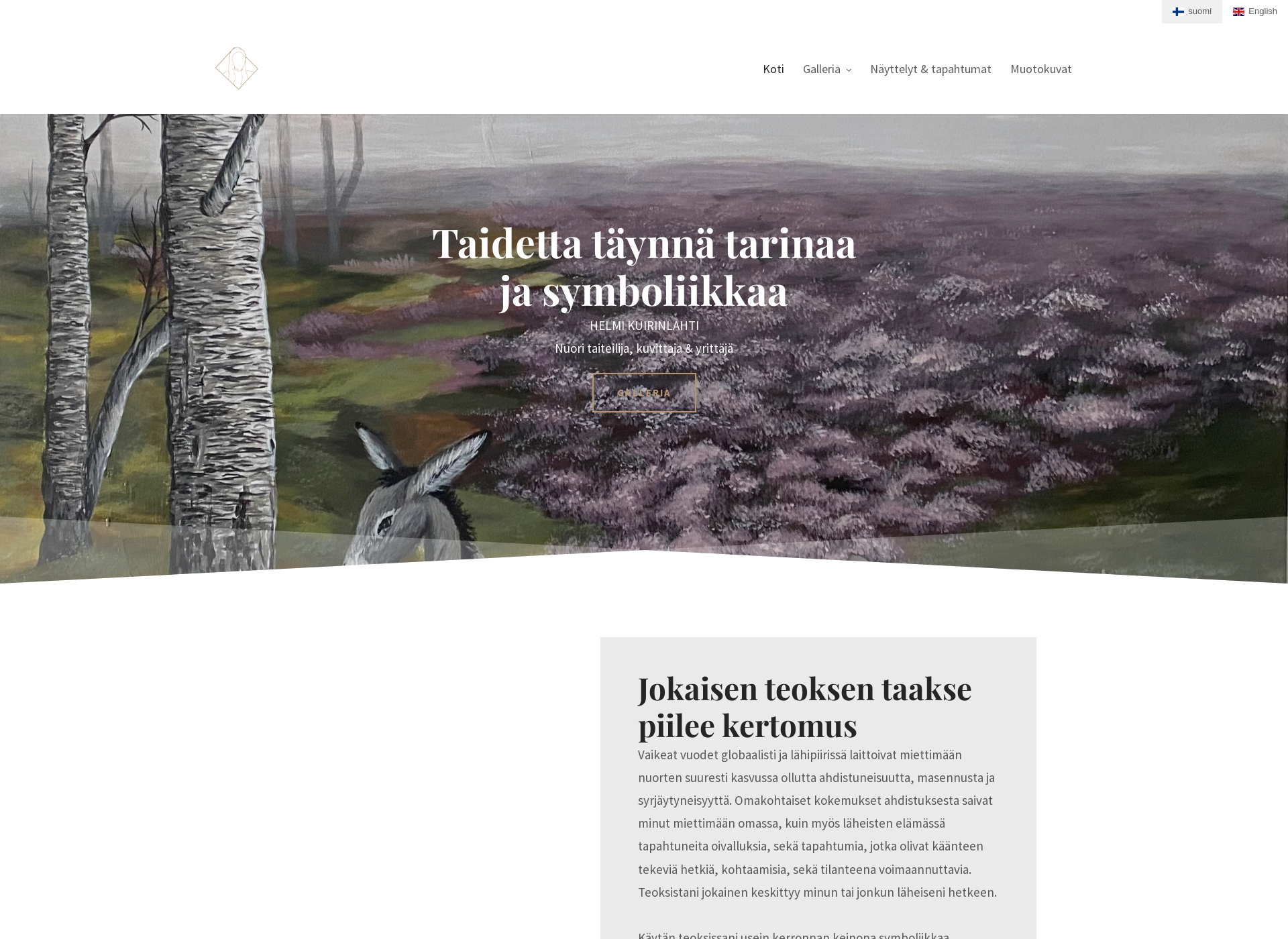 Skärmdump för helmikuirinlahti.fi