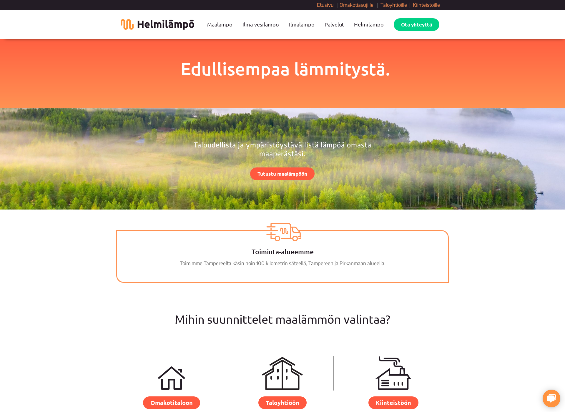 Screenshot for helmilampo.fi