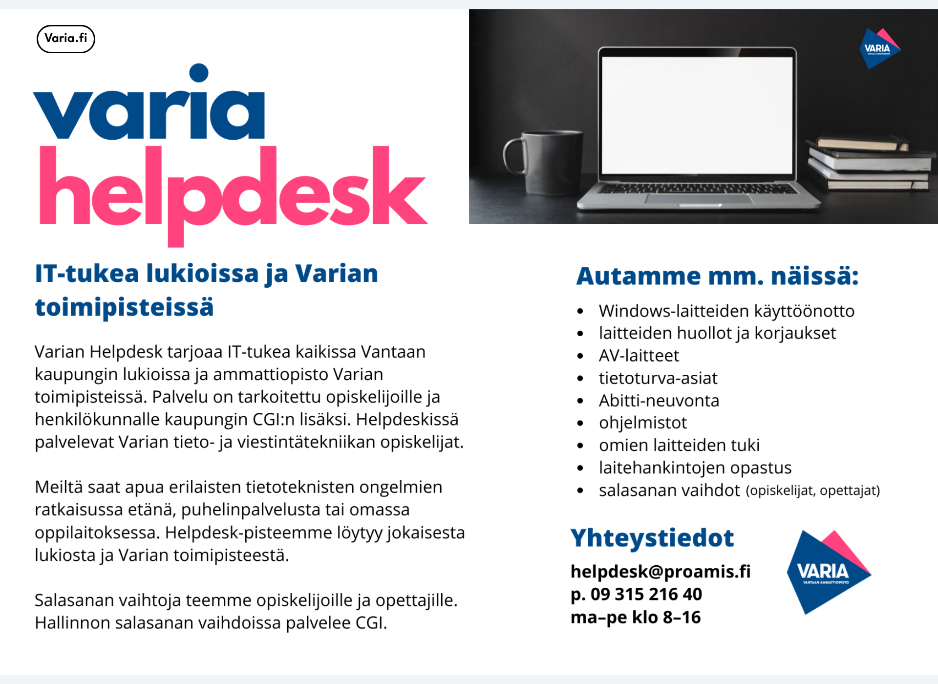 Screenshot for helpdeskvaria.fi