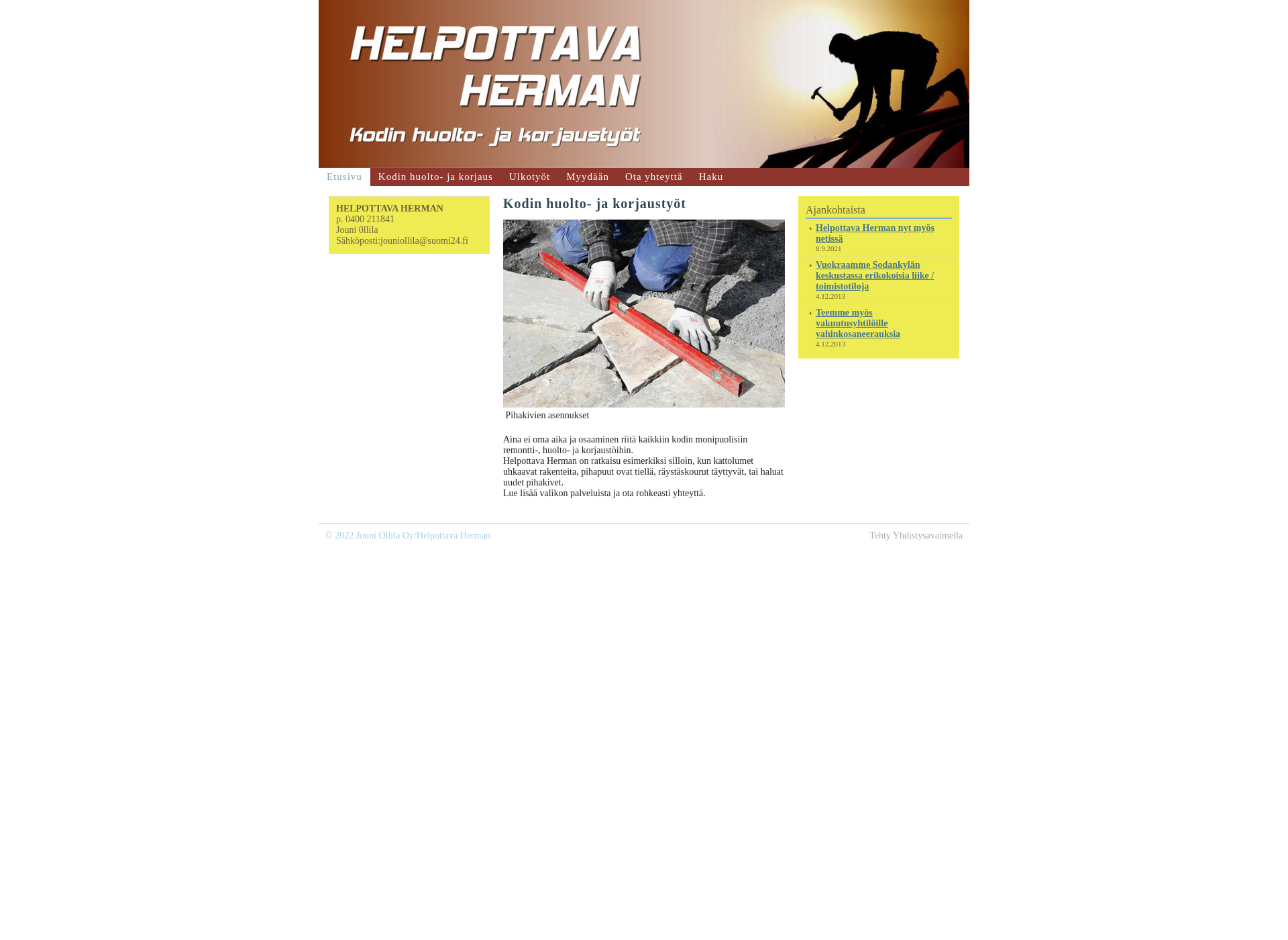 Screenshot for helpottavaherman.fi