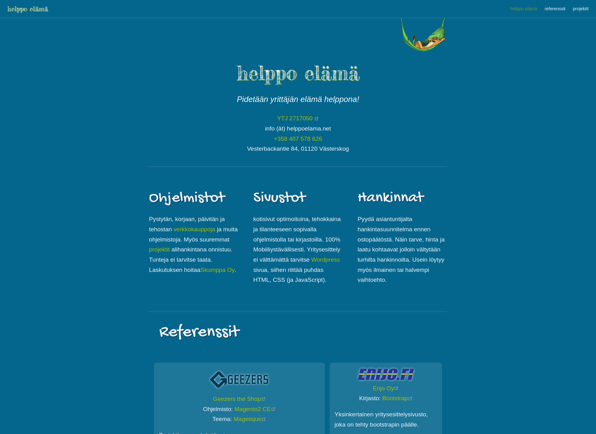 Screenshot for helppoelämä.fi
