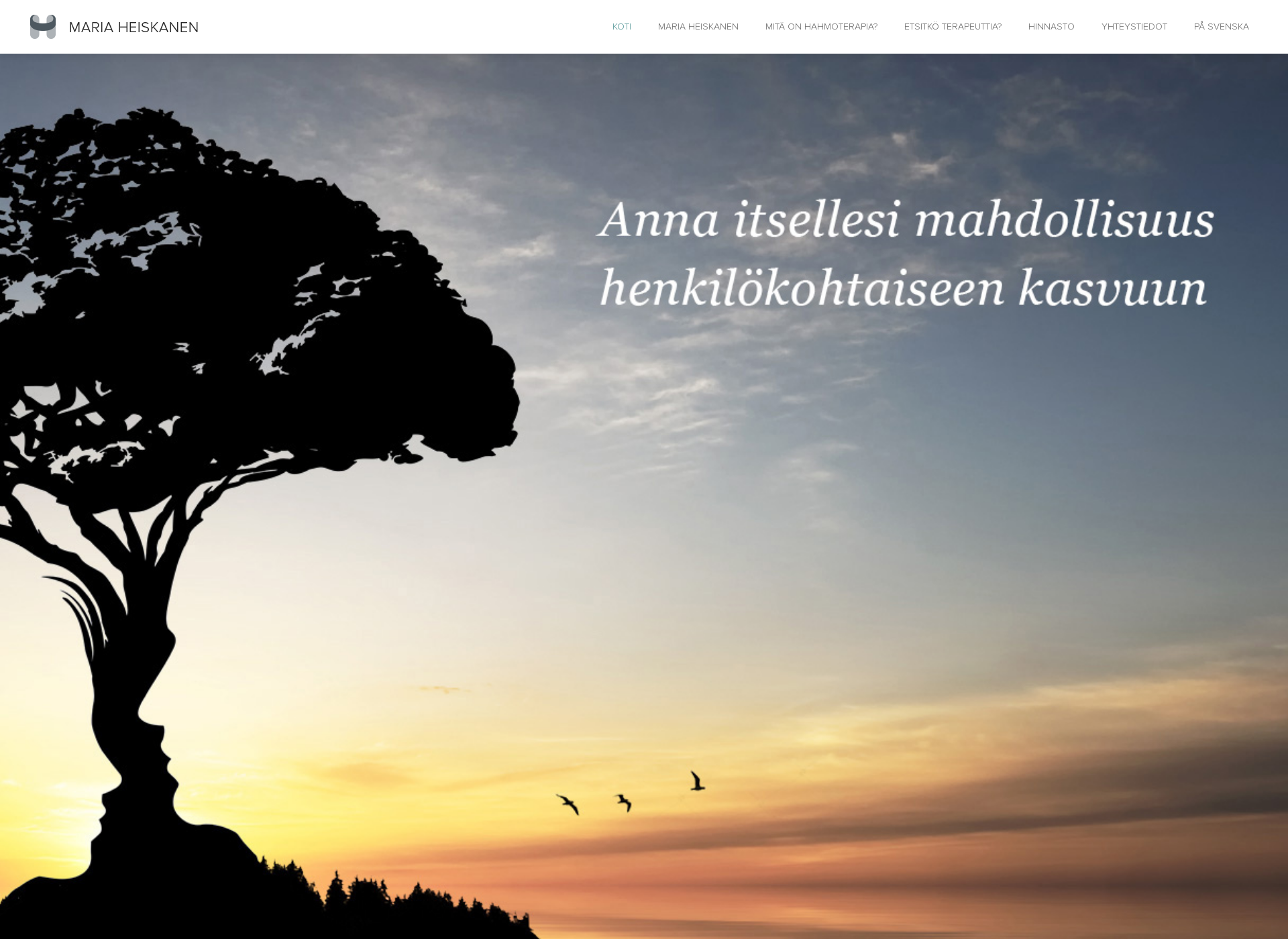 Skärmdump för helsinginhahmoterapia.fi