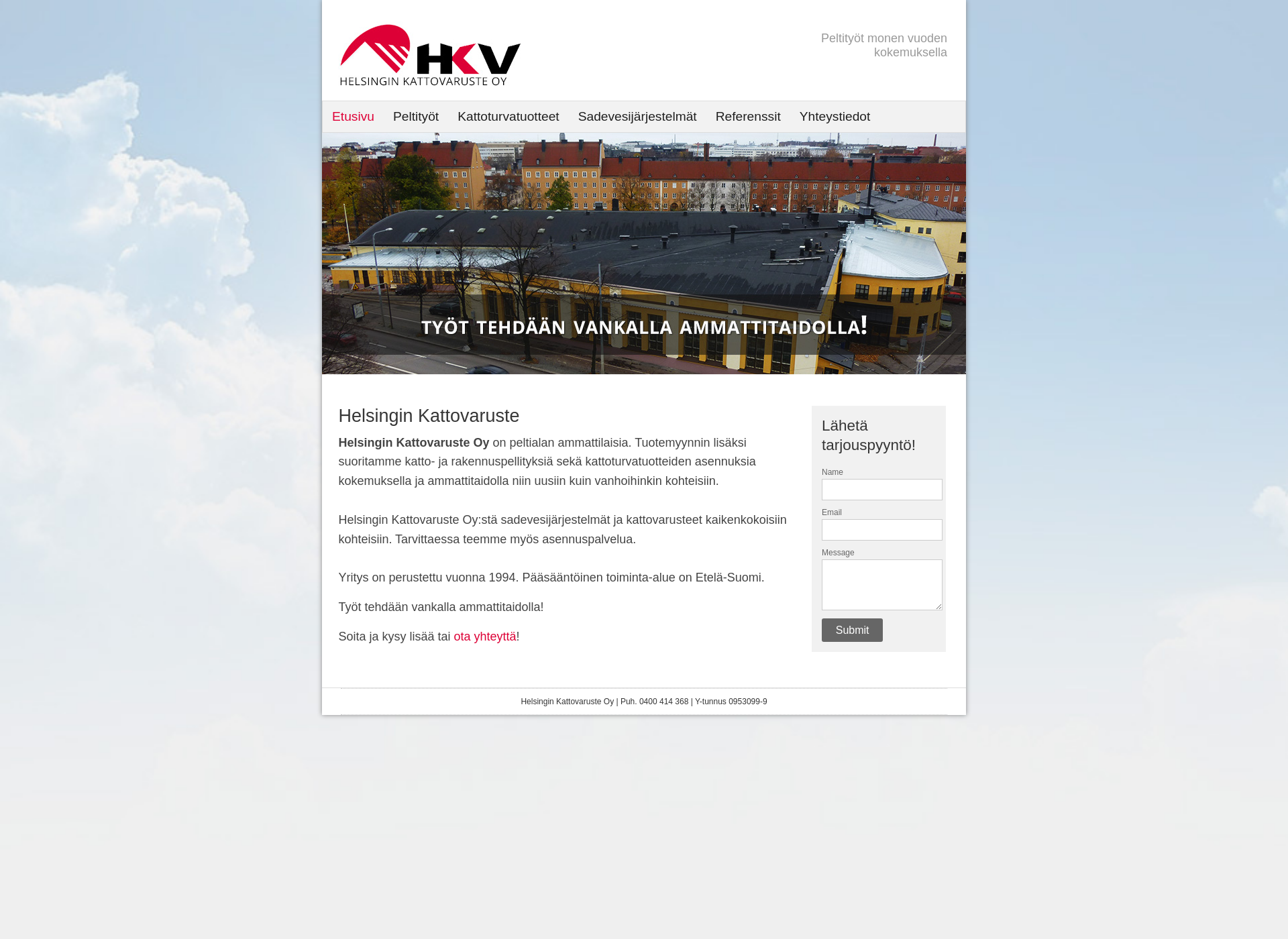 Screenshot for helsinginkattovaruste.fi