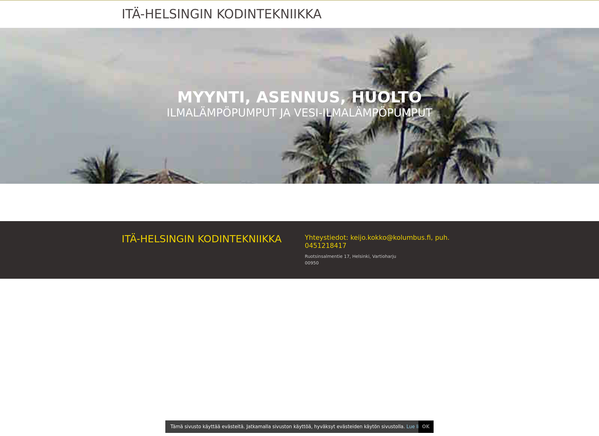 Screenshot for helsinginkodintekniikka.fi