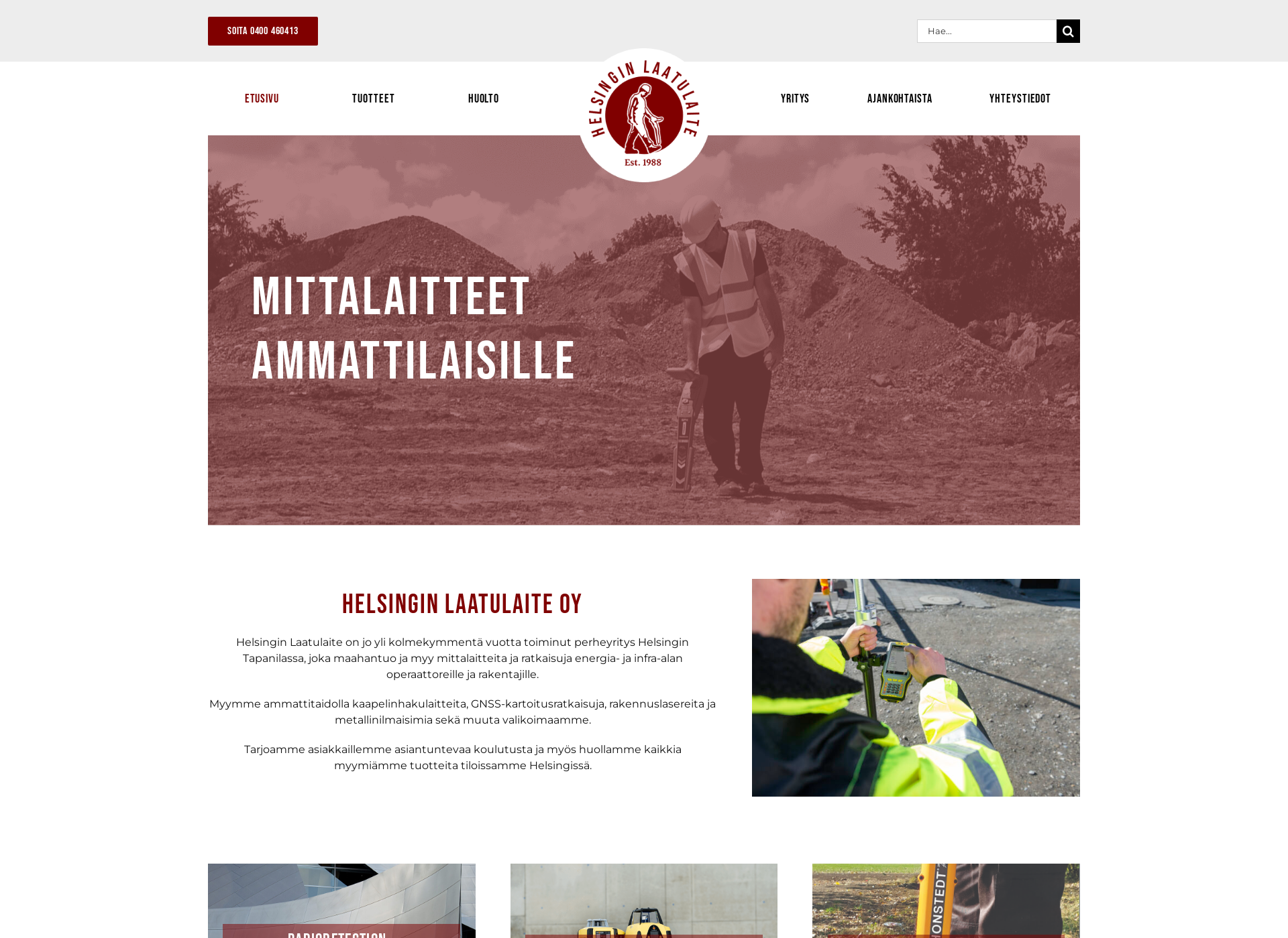 Screenshot for helsinginlaatulaite.fi