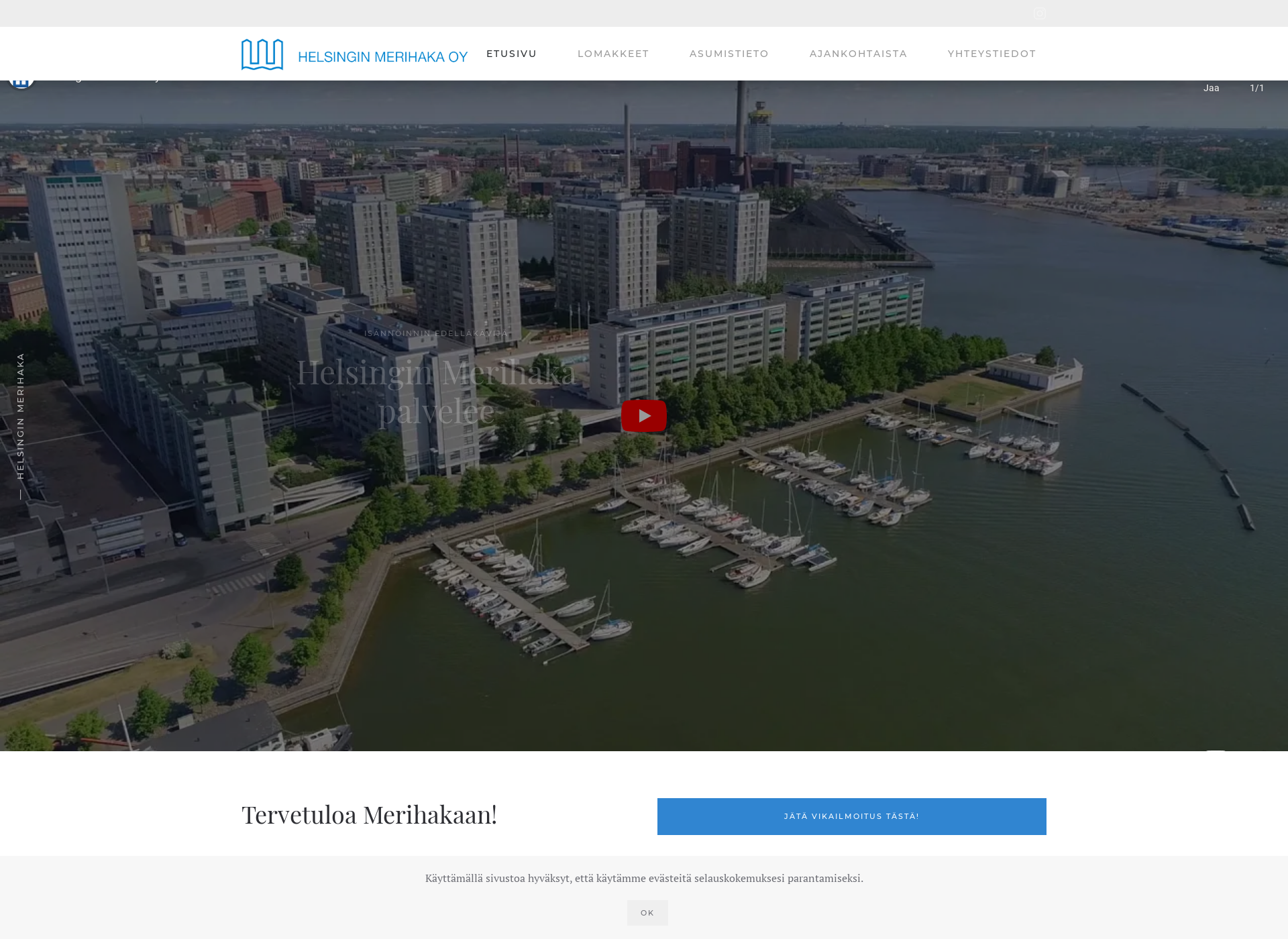 Screenshot for helsinginmerihaka.fi
