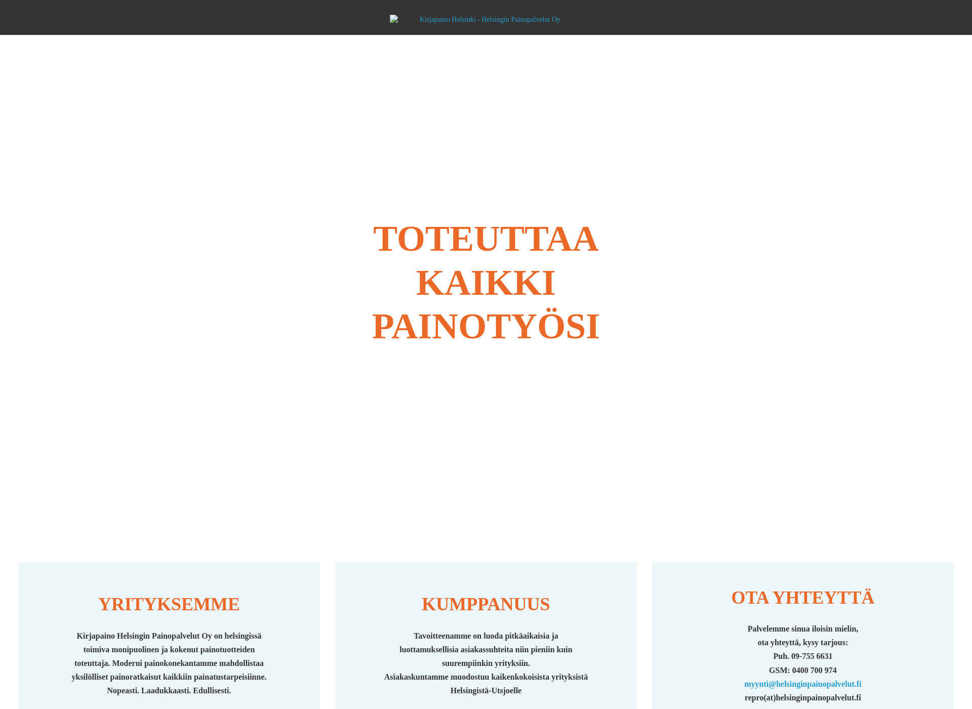 Screenshot for helsinginpainopalvelut.fi