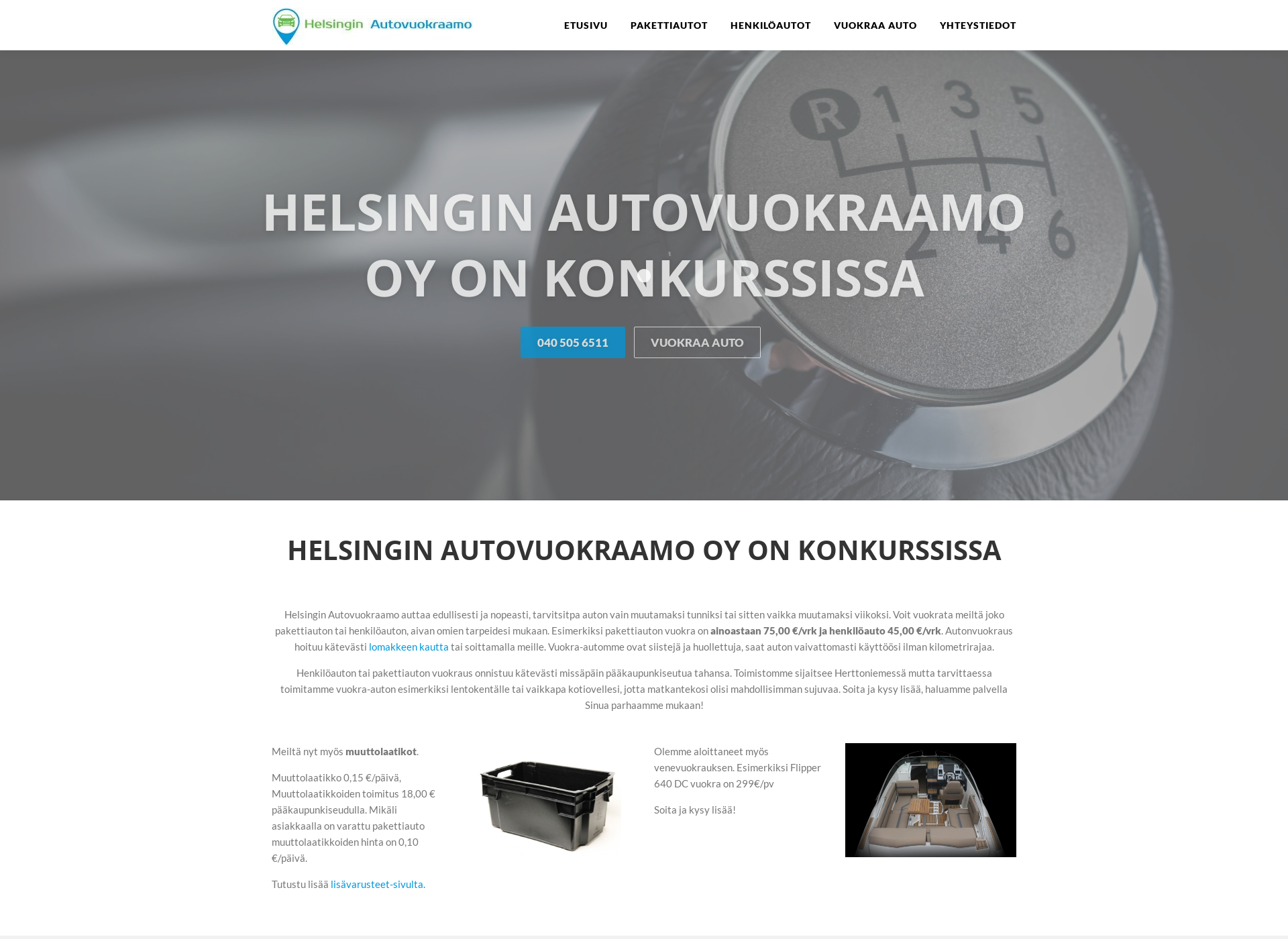 Screenshot for helsinginpakettiautonvuokraus.fi