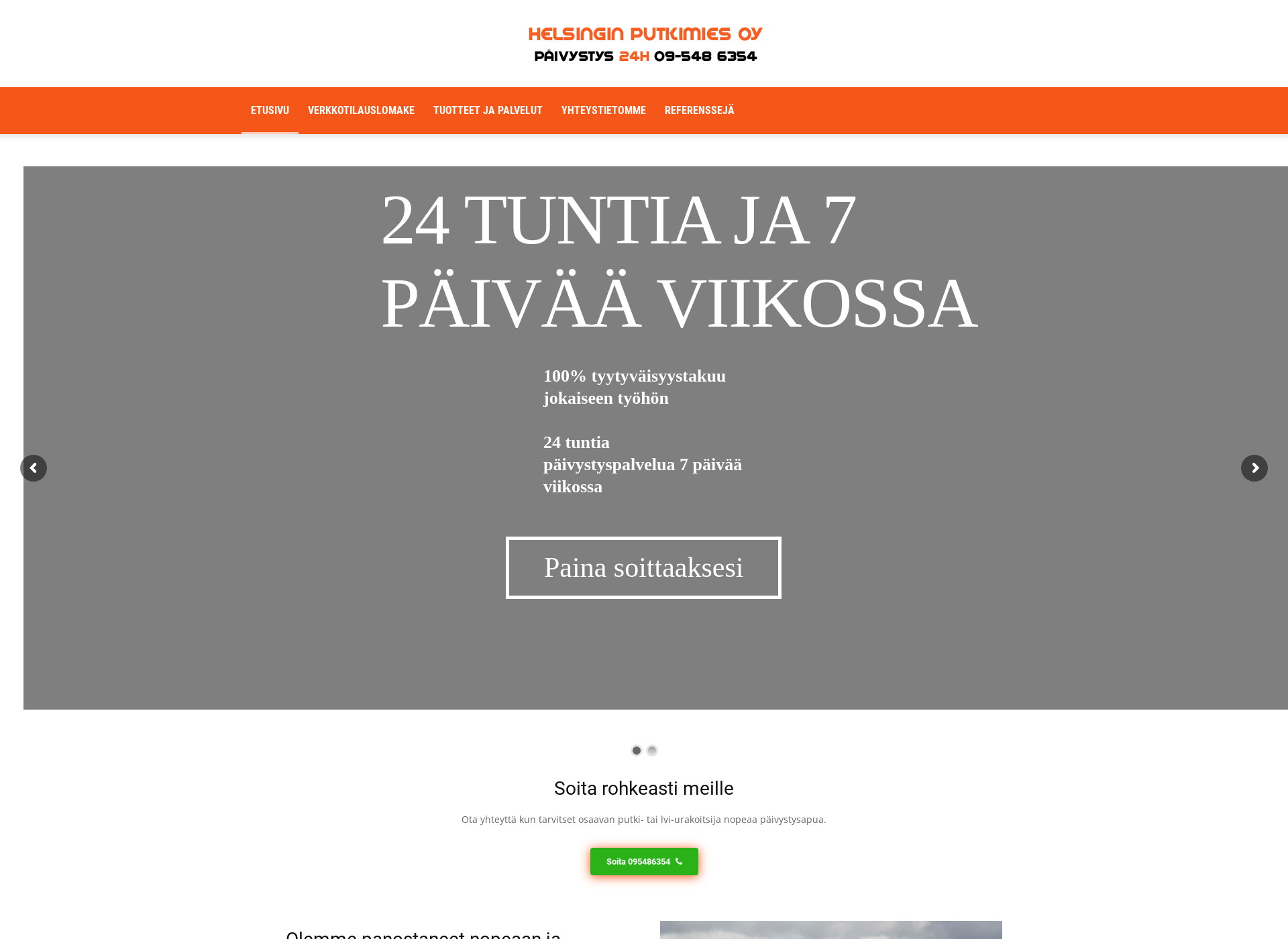 Näyttökuva helsinginputkimies.fi