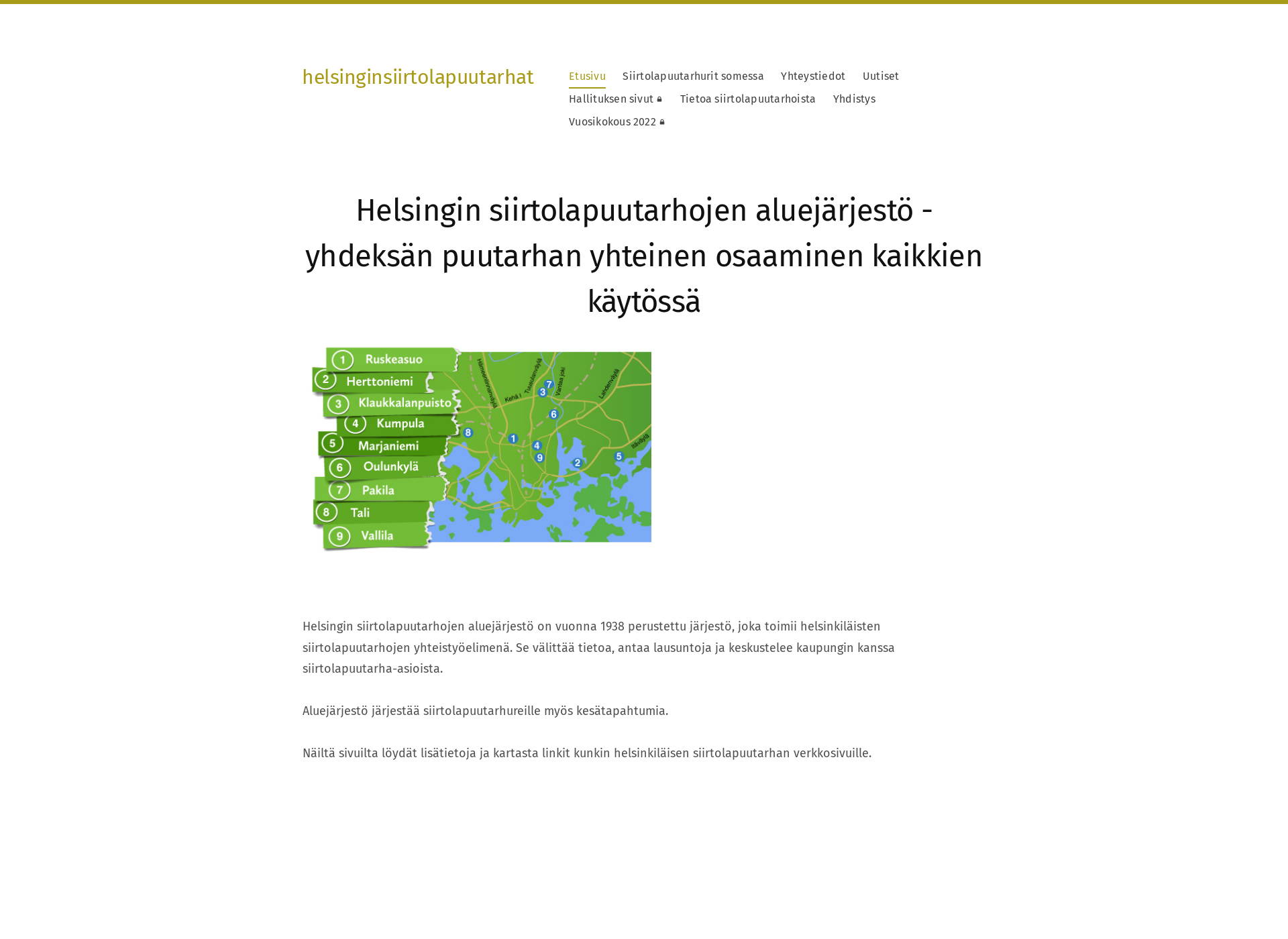 Screenshot for helsinginsiirtolapuutarhat.fi