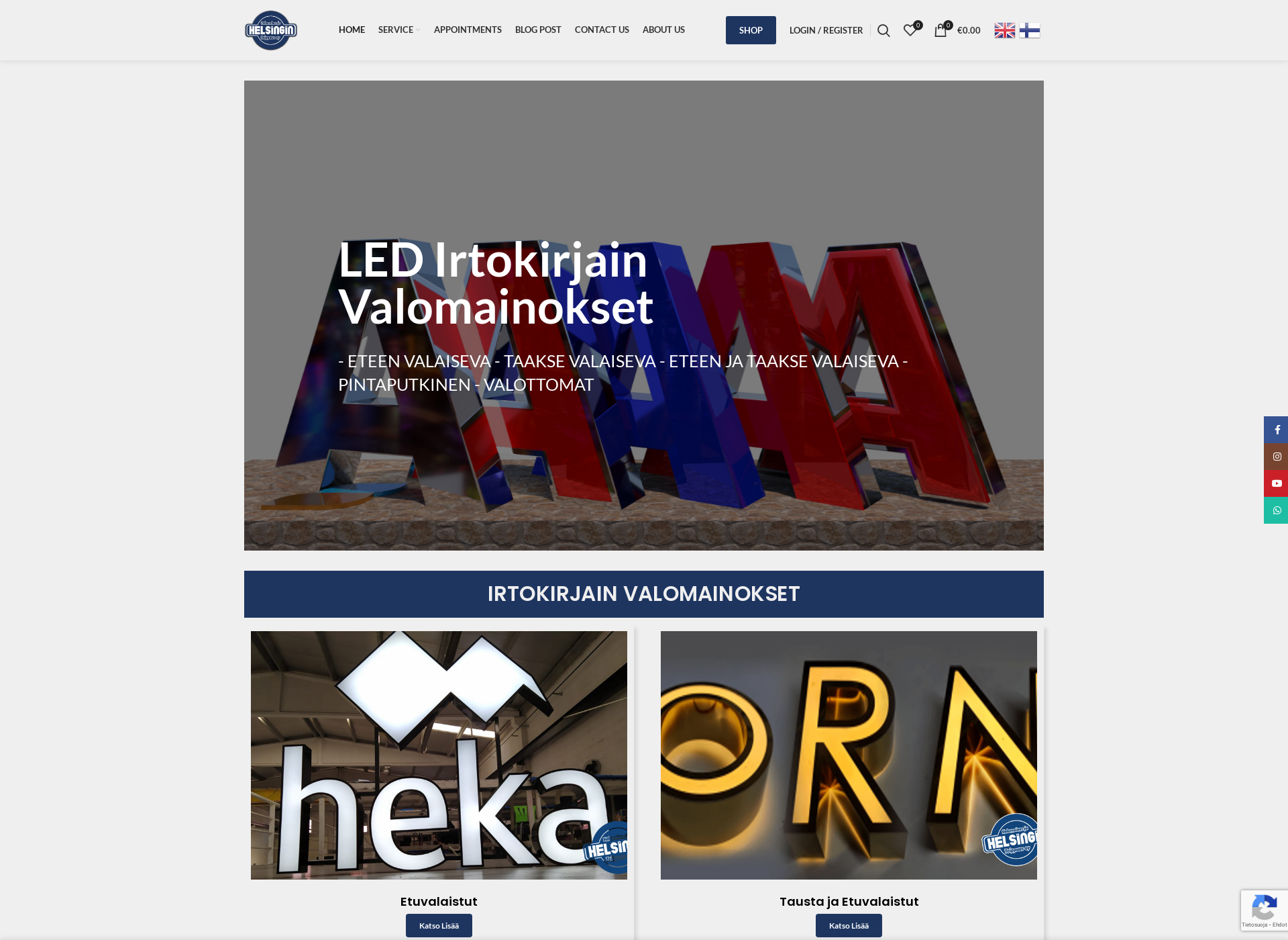 Screenshot for helsinginvalomainos.fi