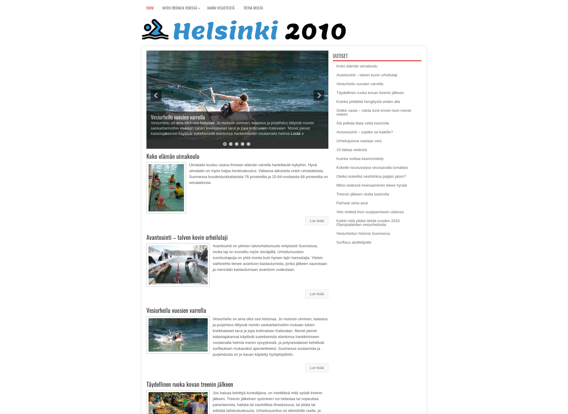Screenshot for helsinki2010.fi