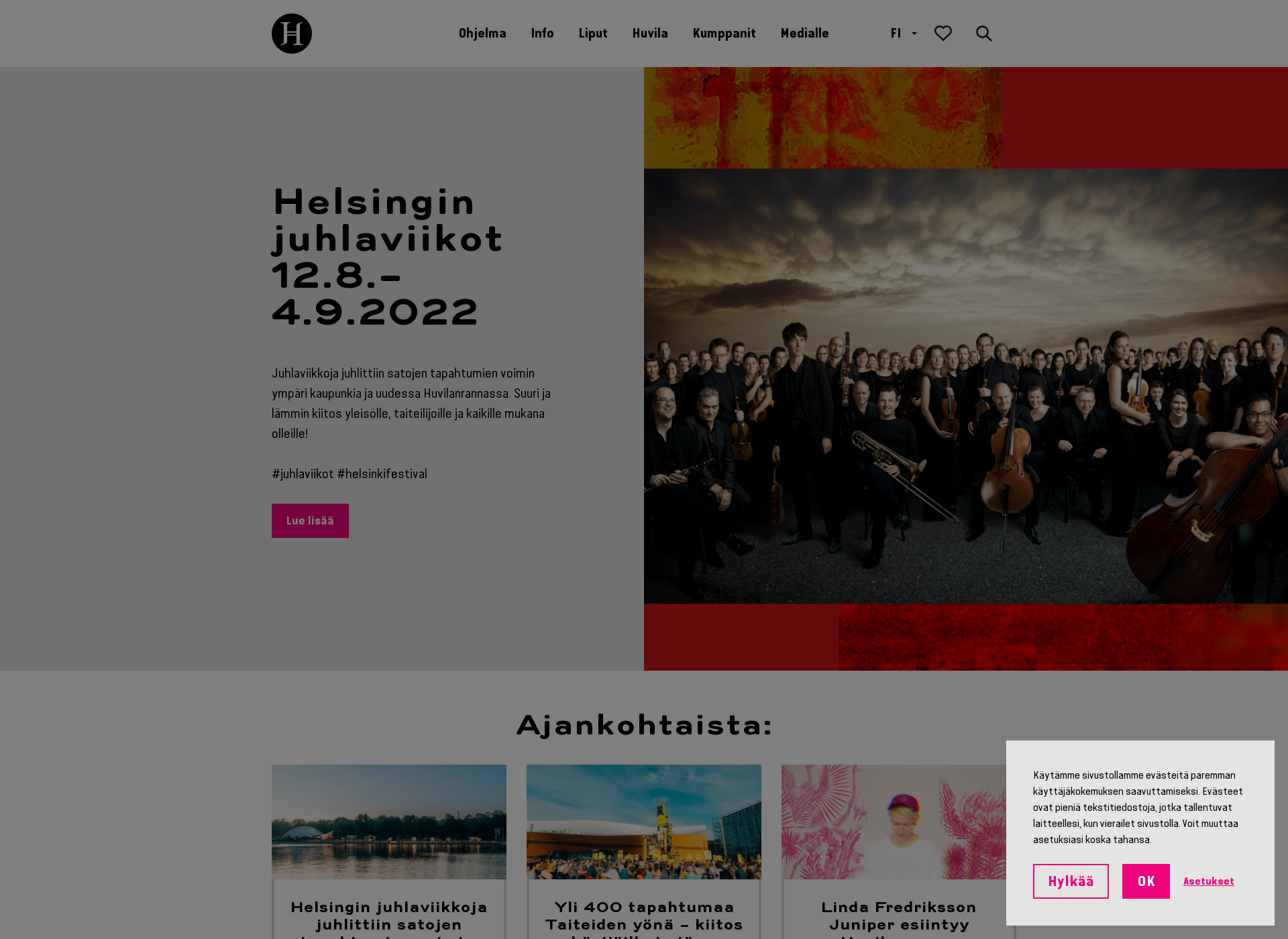 Screenshot for helsinkifest.fi