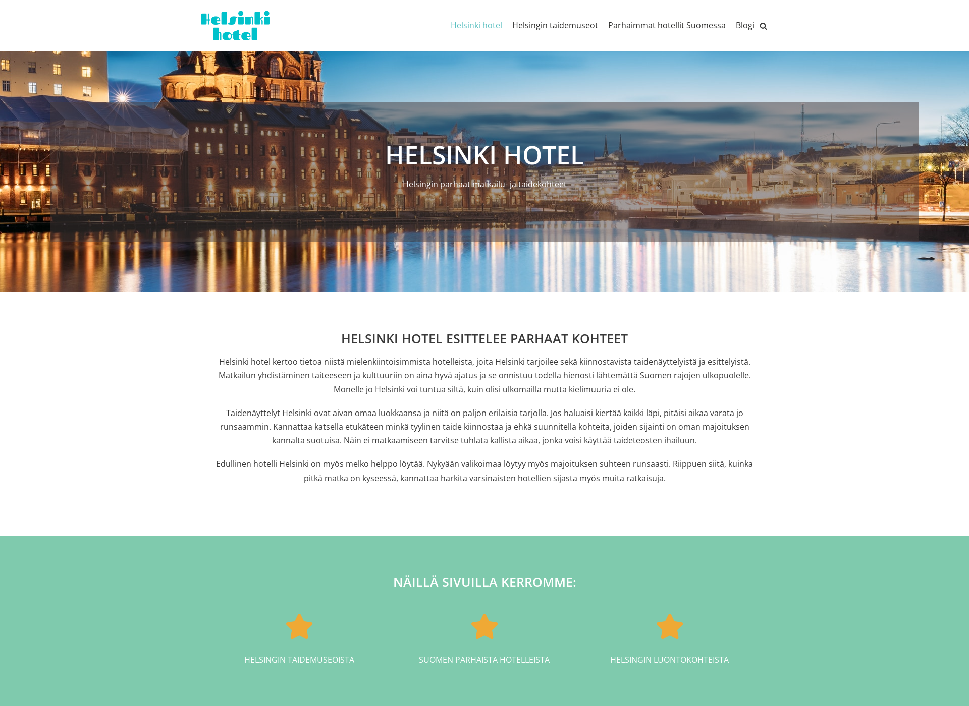 Screenshot for helsinkihotel.fi
