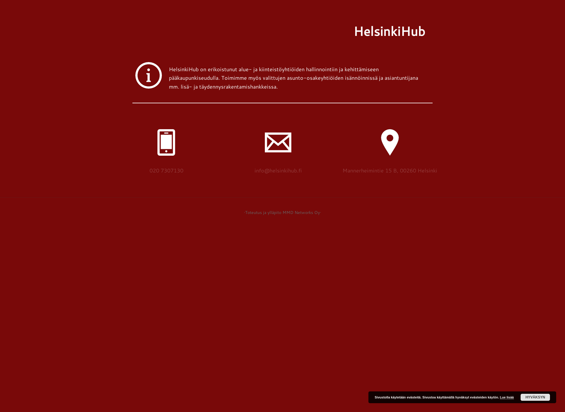 Screenshot for helsinkihub.fi