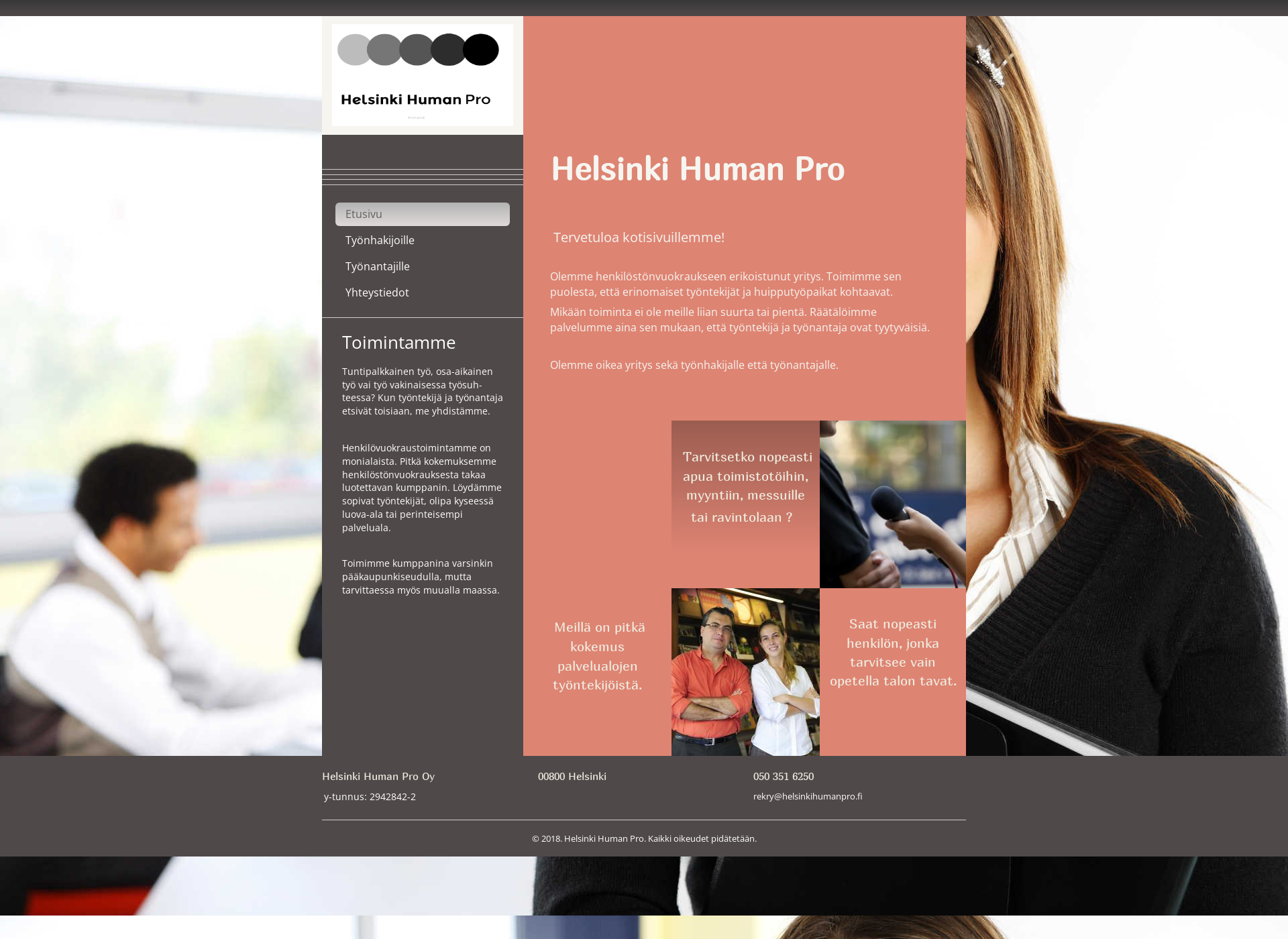 Screenshot for helsinkihumanpro.fi