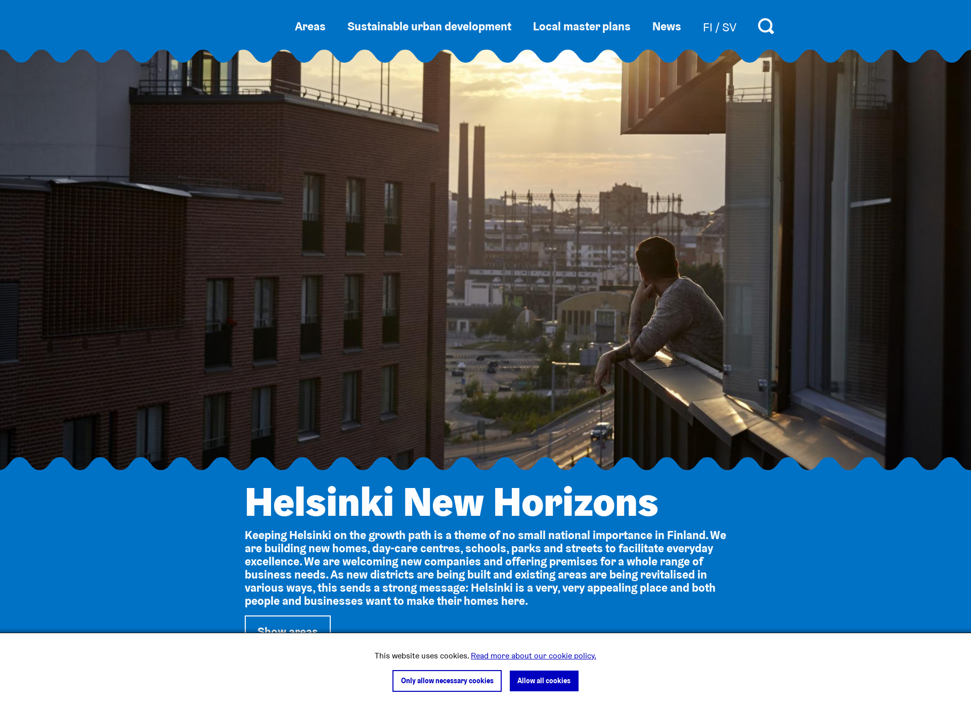 Screenshot for helsinkinewhorizons.fi