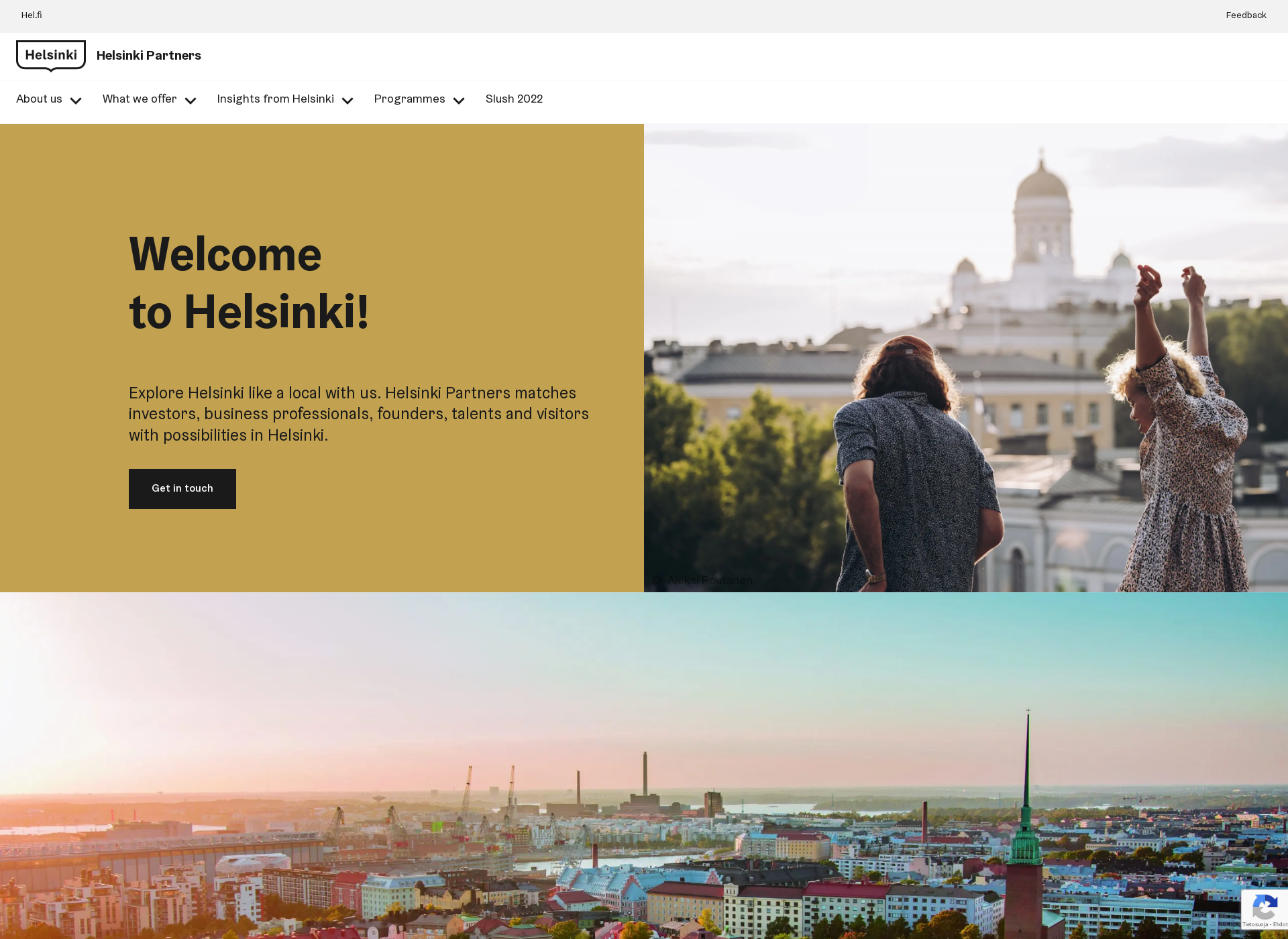 Screenshot for helsinkipartners.fi