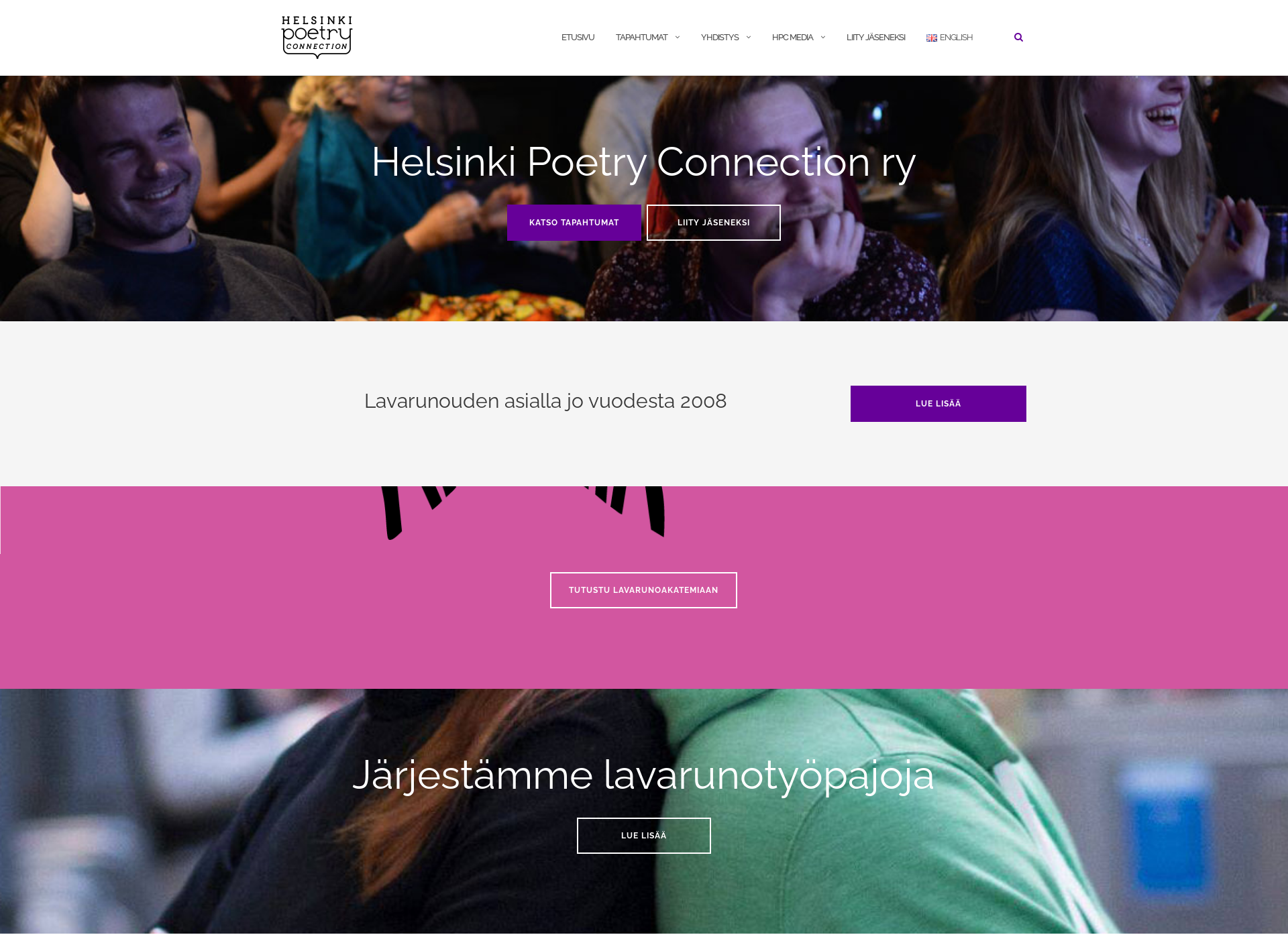 Skärmdump för helsinkipoetryconnection.fi