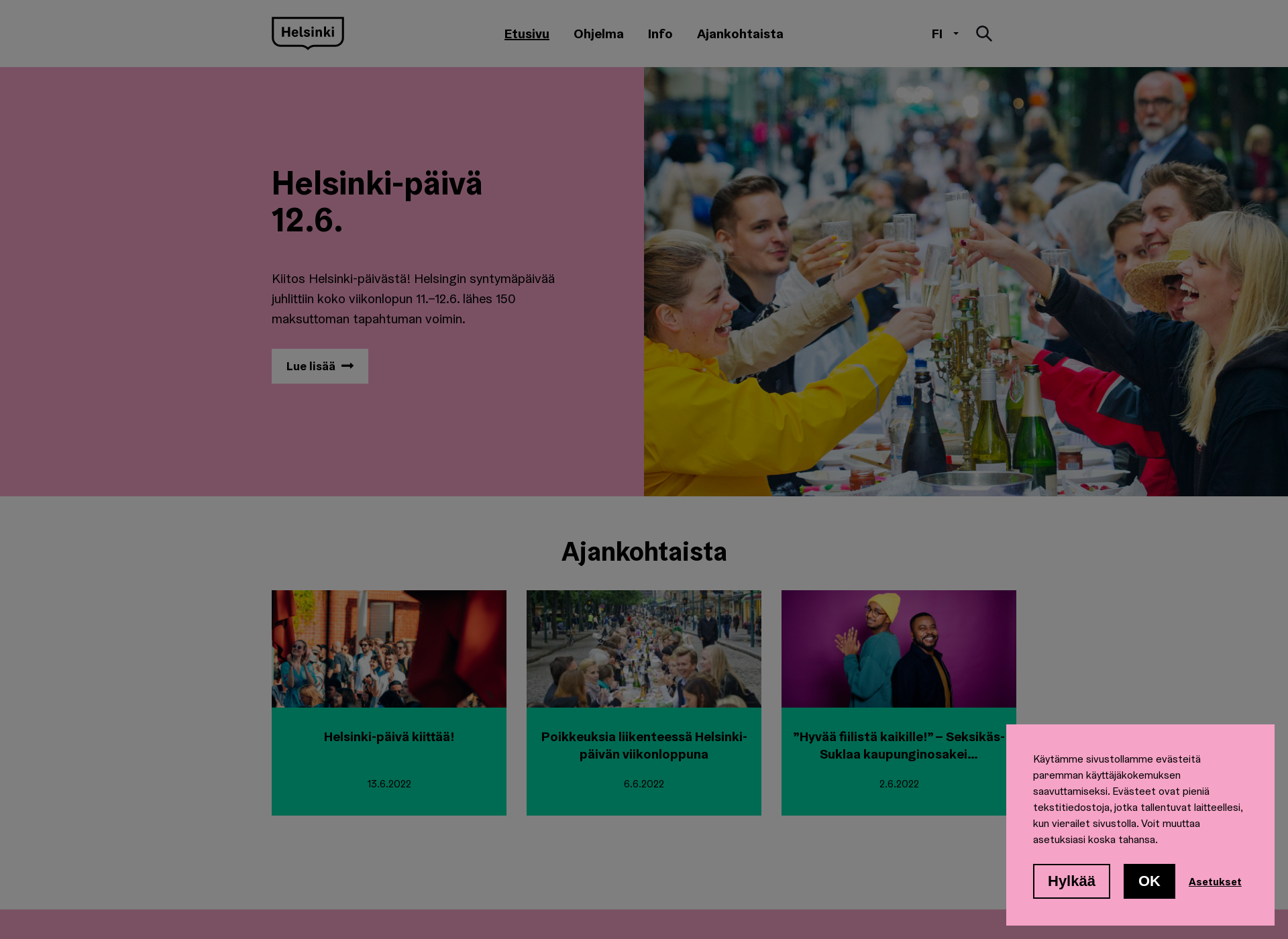 Screenshot for helsinkipäivä.fi