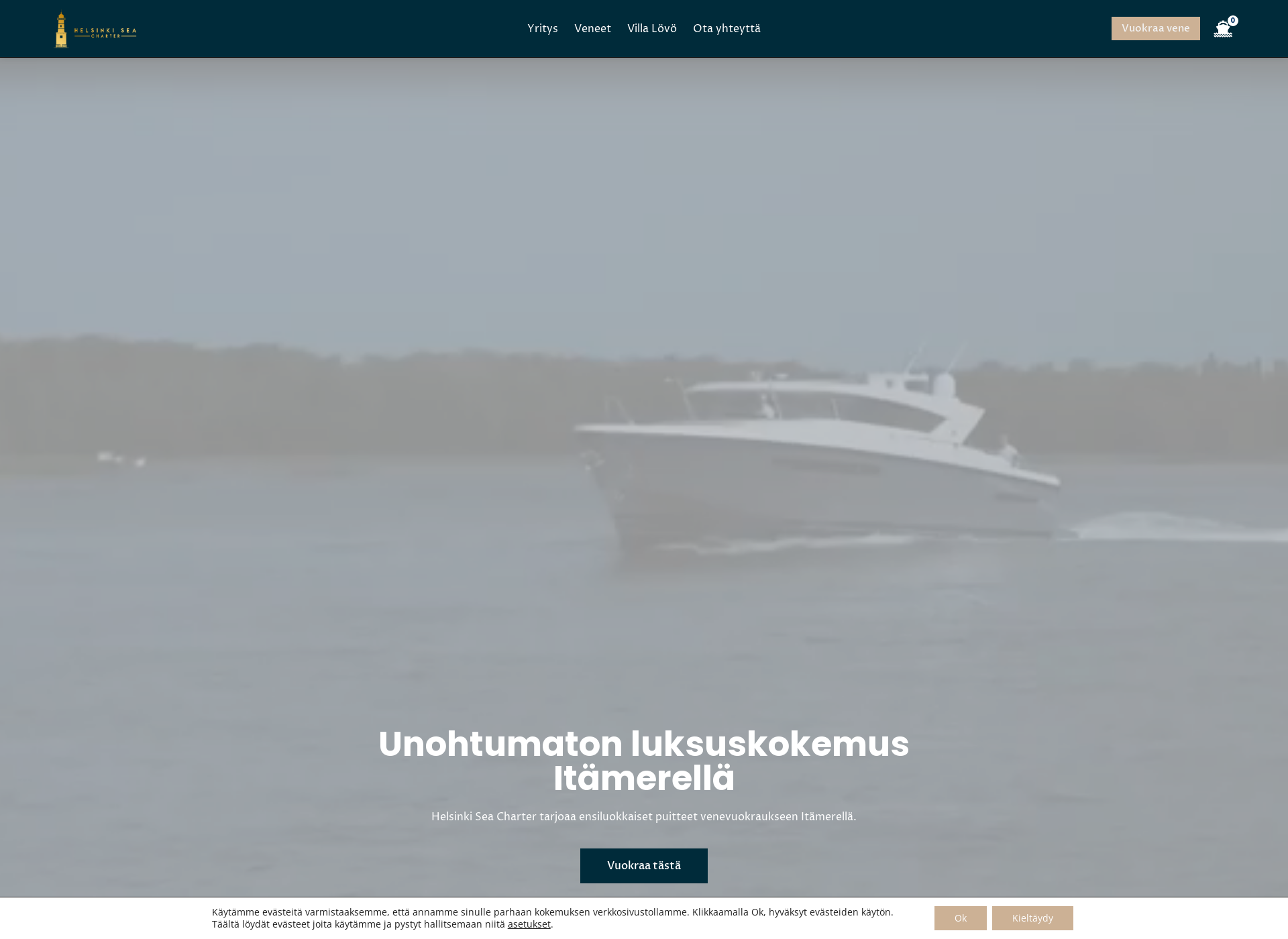 Skärmdump för helsinkiseacharter.fi