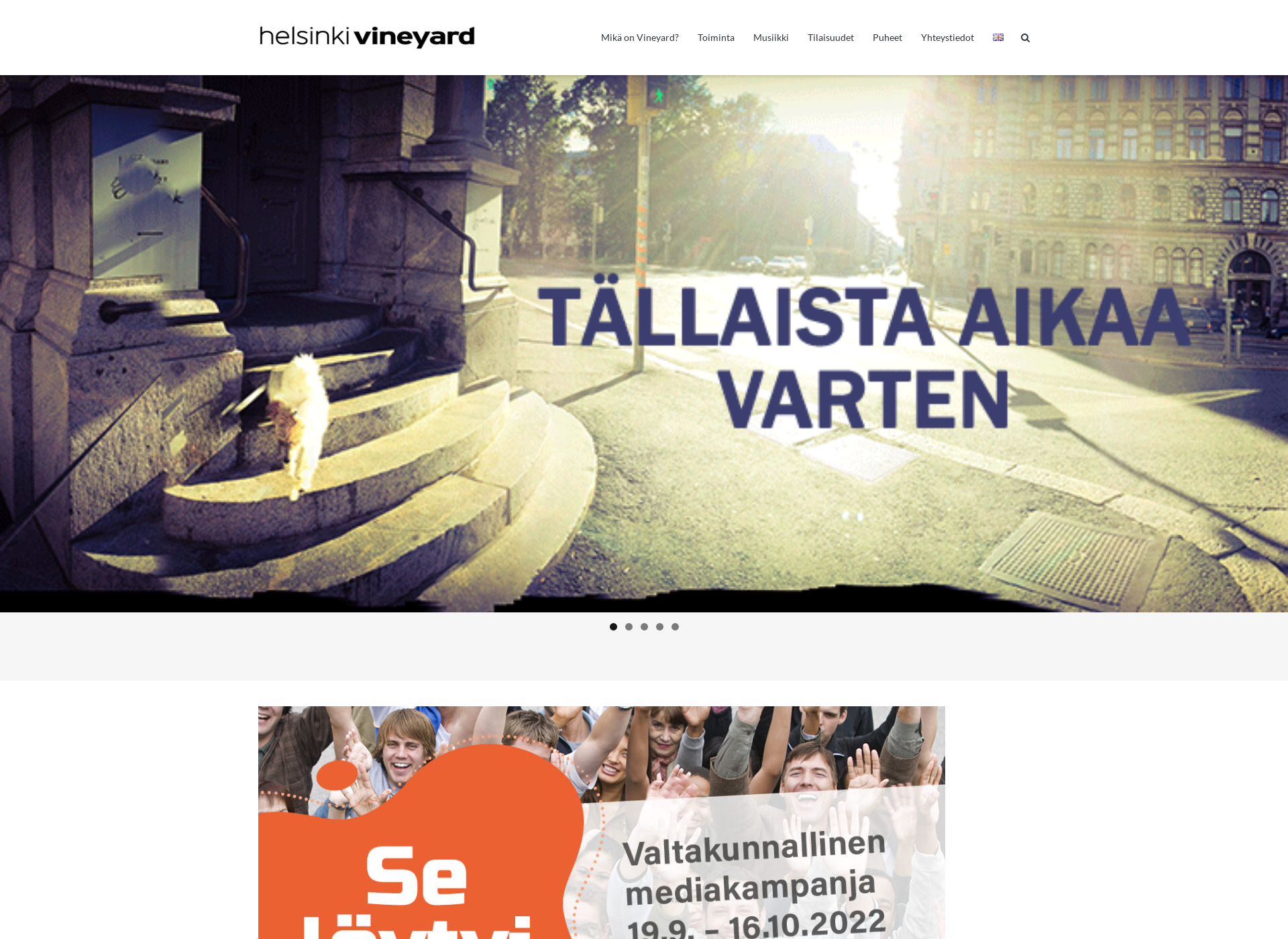 Skärmdump för helsinkivineyard.fi