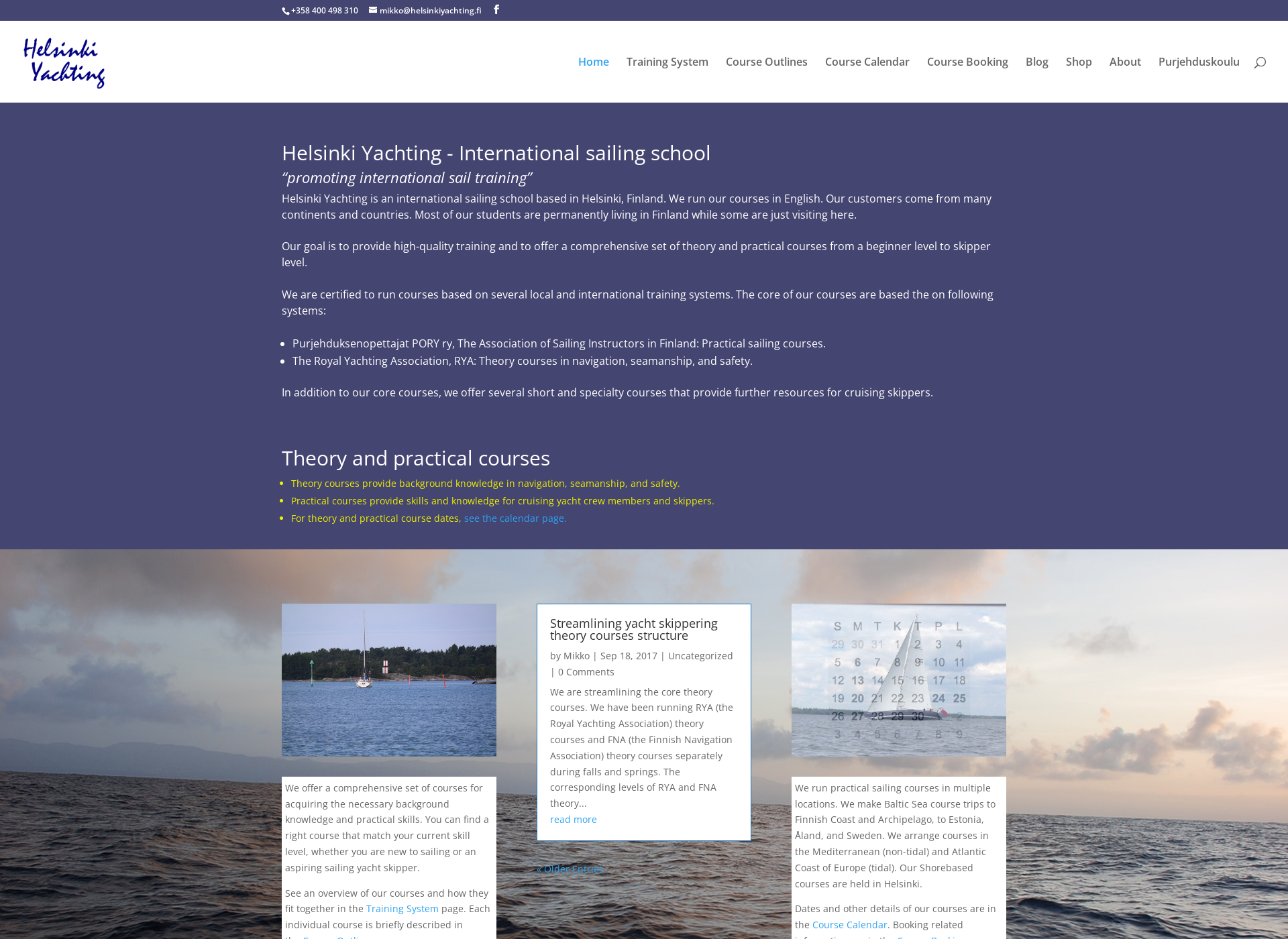 Screenshot for helsinkiyachting.fi