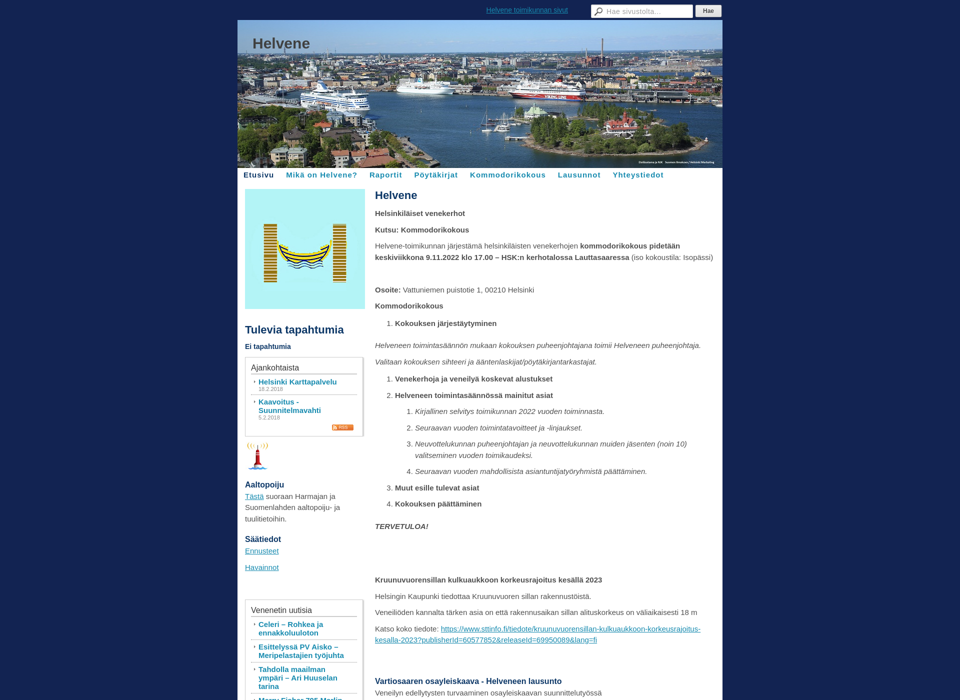Screenshot for helvene.fi