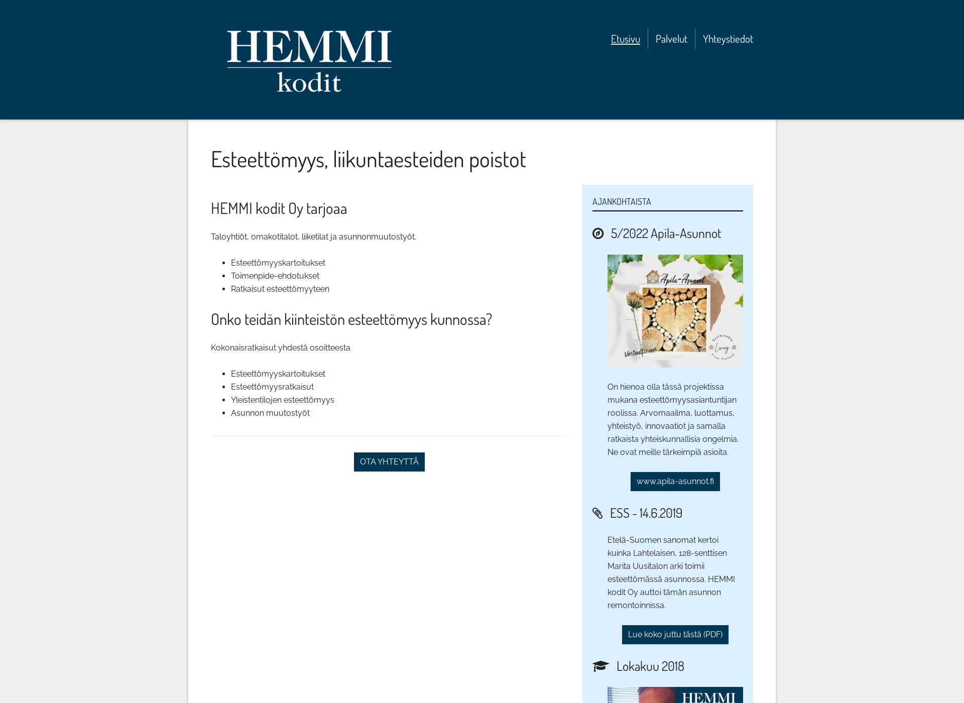 Screenshot for hemmikodit.fi