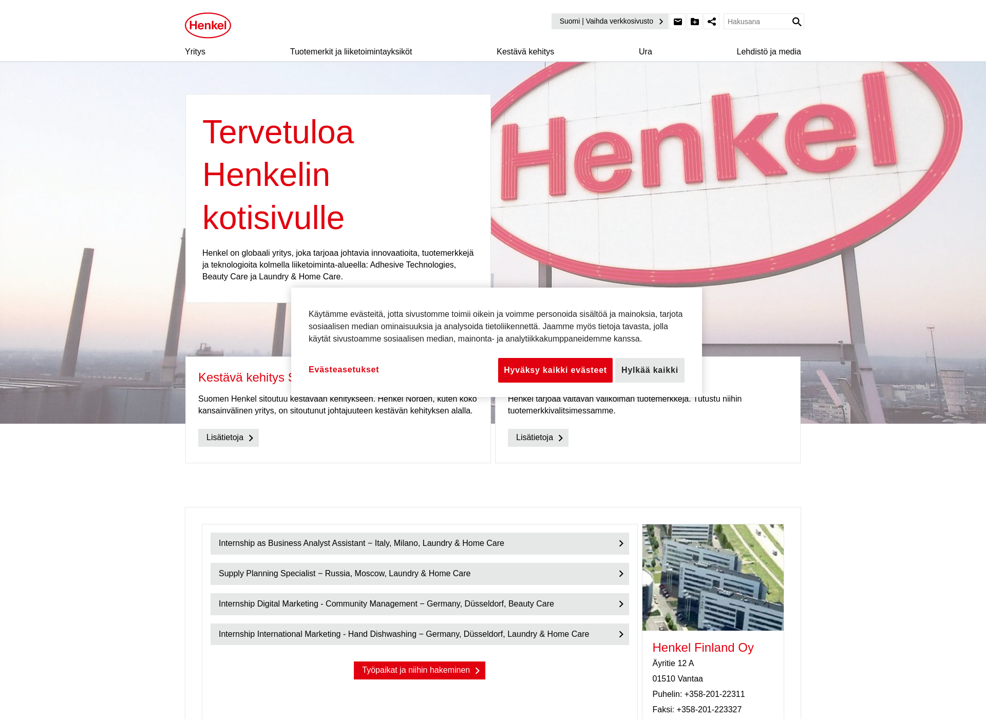 Screenshot for henkel.fi
