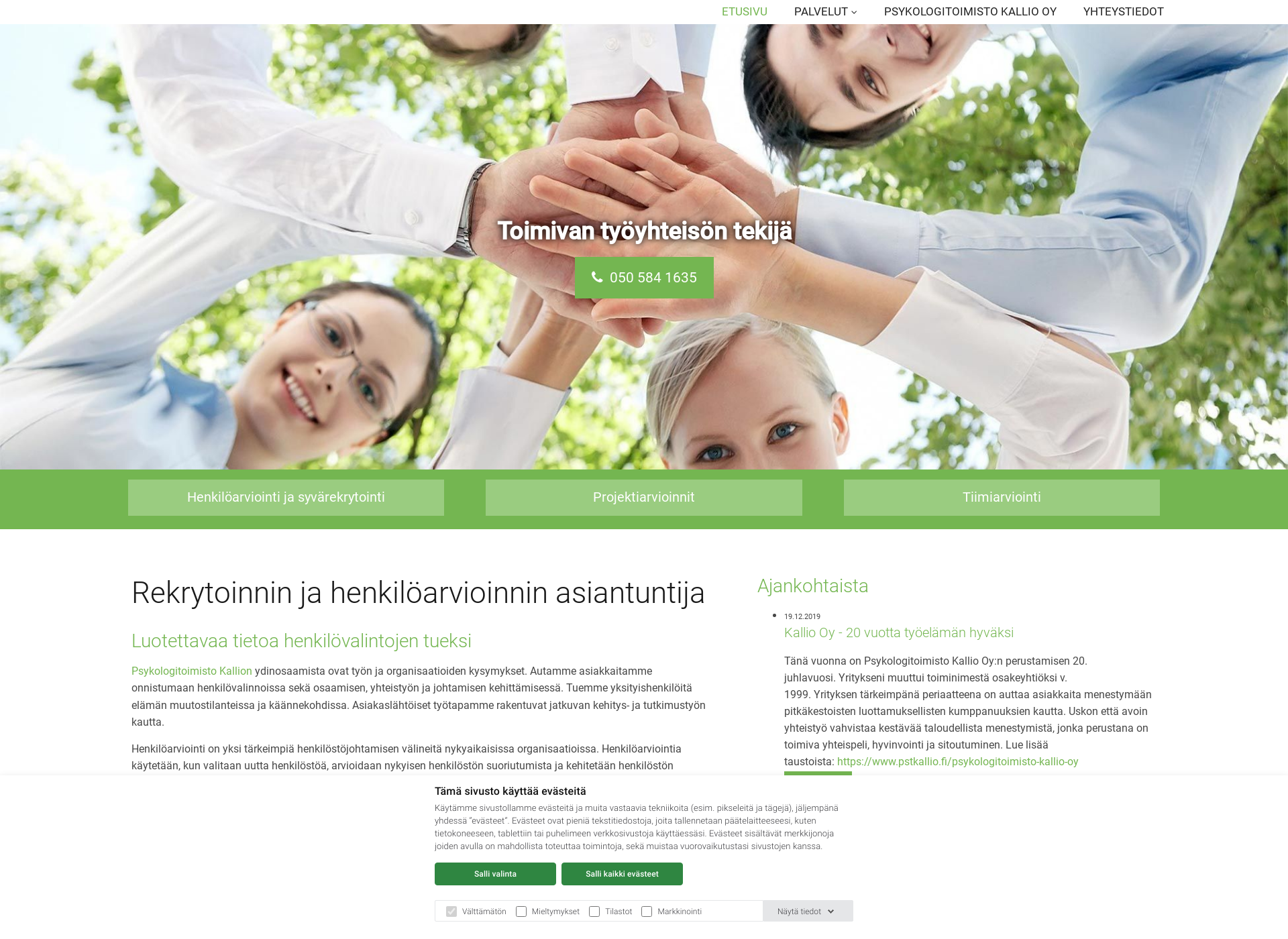 Screenshot for henkiloarviointikuopio.fi