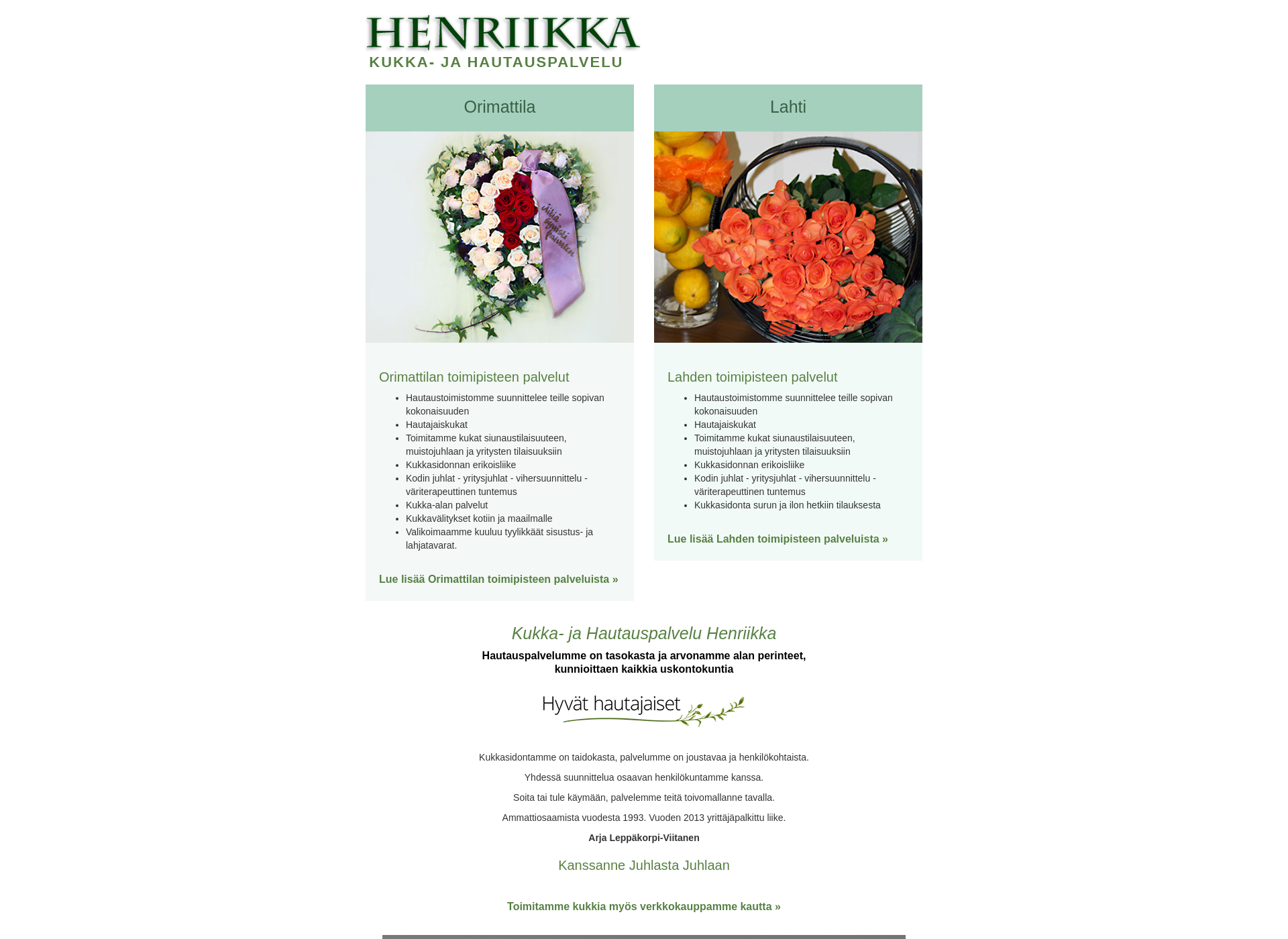Screenshot for henriikka.fi