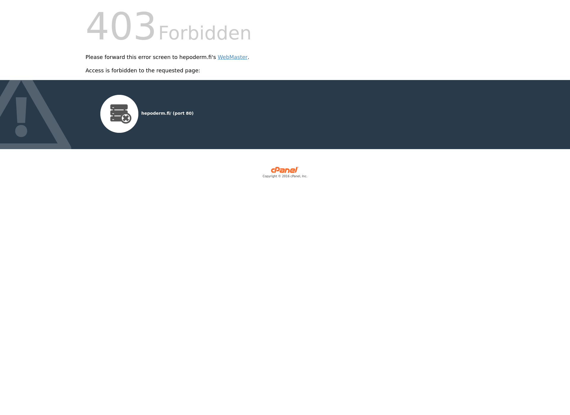 Skärmdump för hepoderm.fi