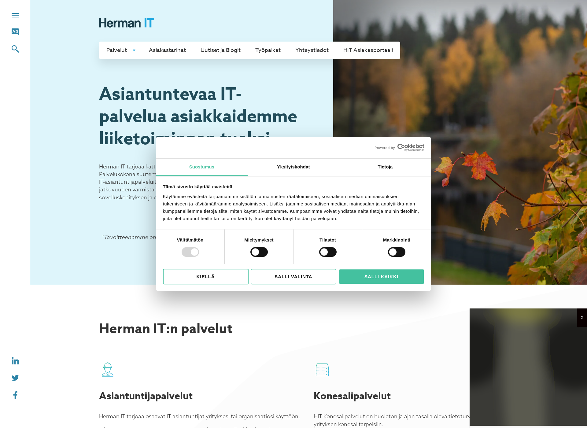 Screenshot for hermanit.fi