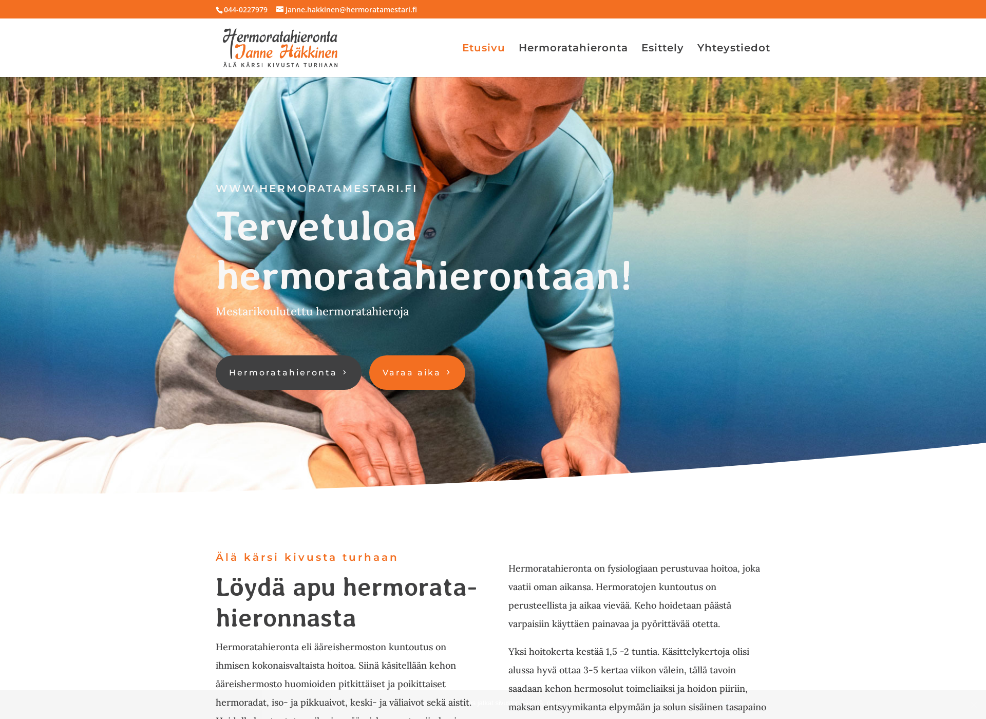 Skärmdump för hermoratamestari.fi