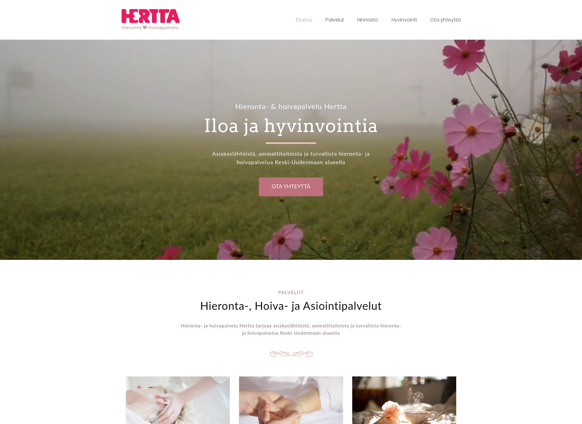 Screenshot for herttapalvelut.fi
