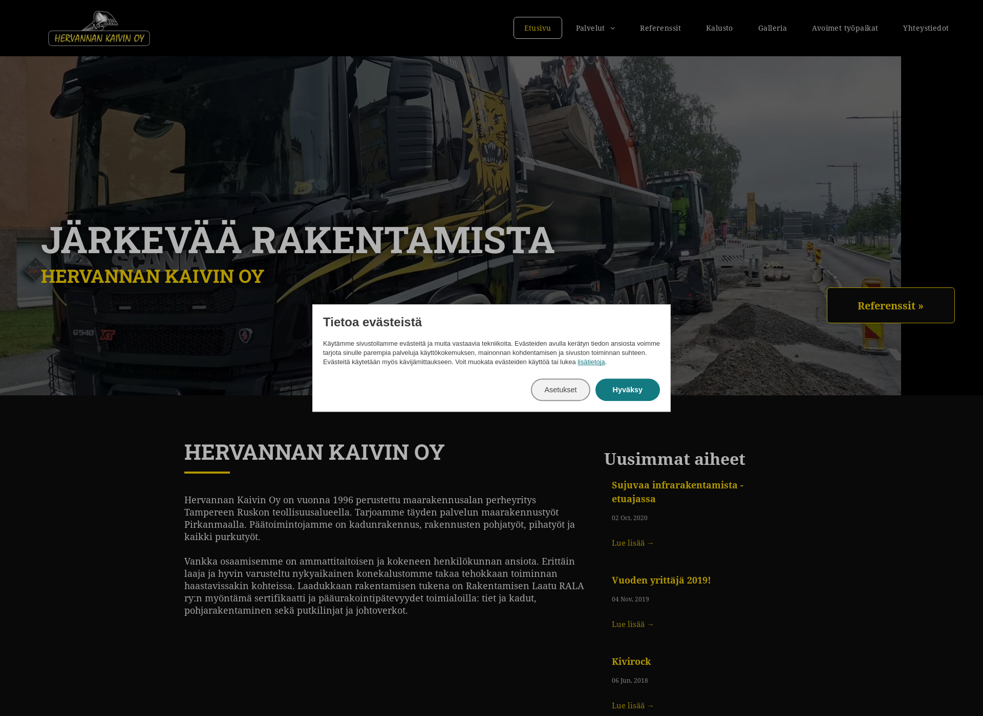 Screenshot for hervannankaivin.fi